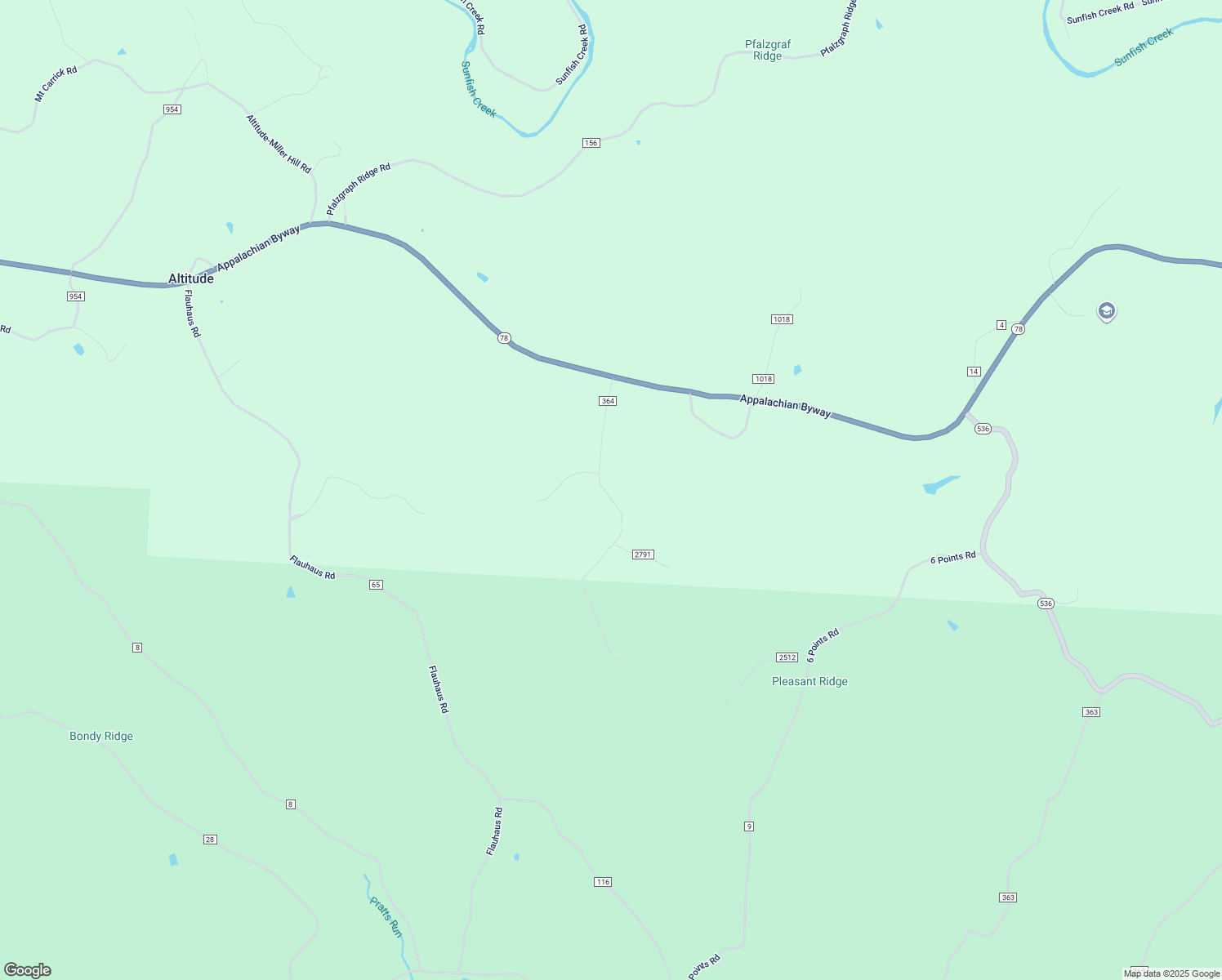map of restaurants, bars, coffee shops, grocery stores, and more near 45260 Henthorne Road in Woodsfield
