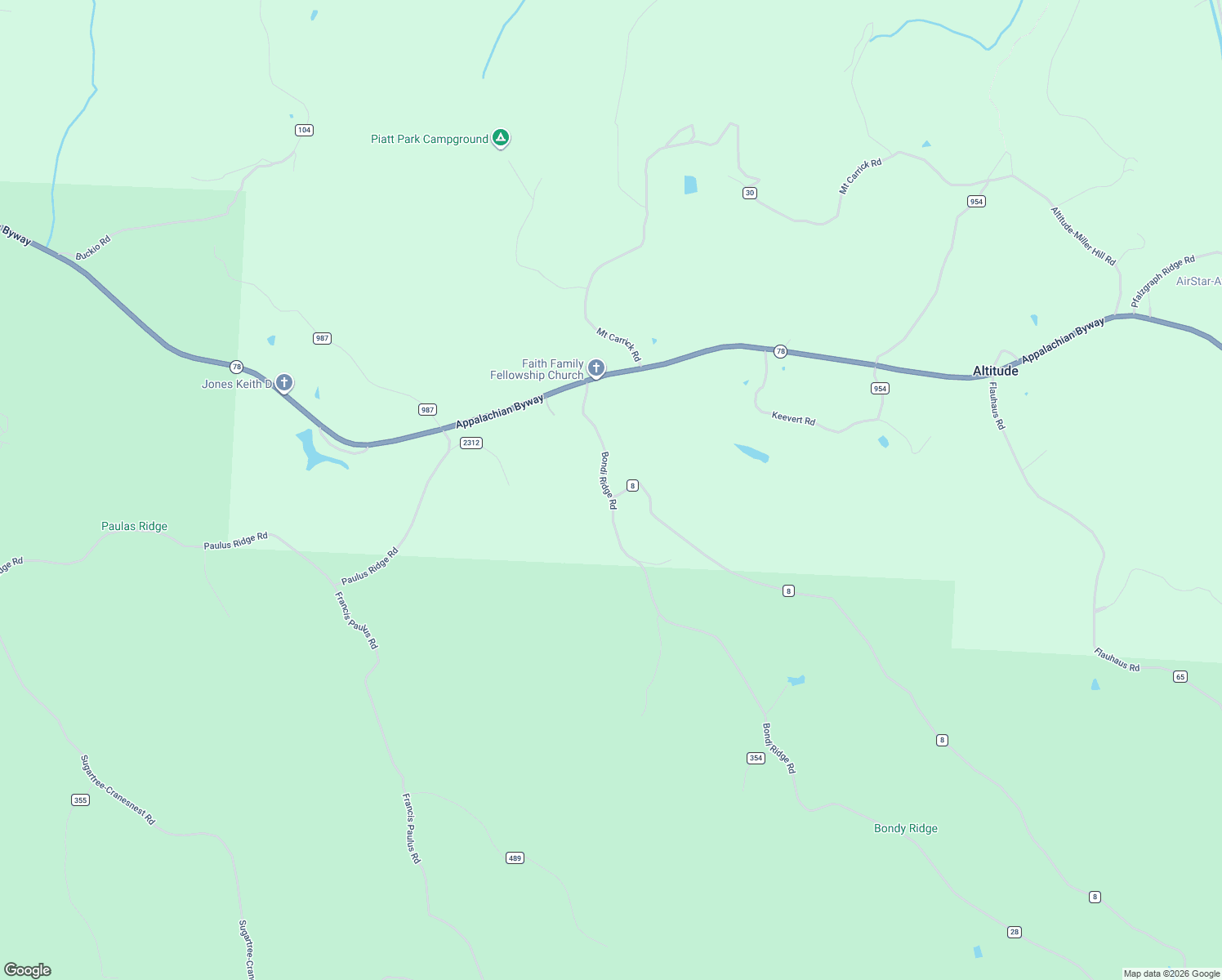 map of restaurants, bars, coffee shops, grocery stores, and more near 45524 Bondi Ridge Road in Woodsfield