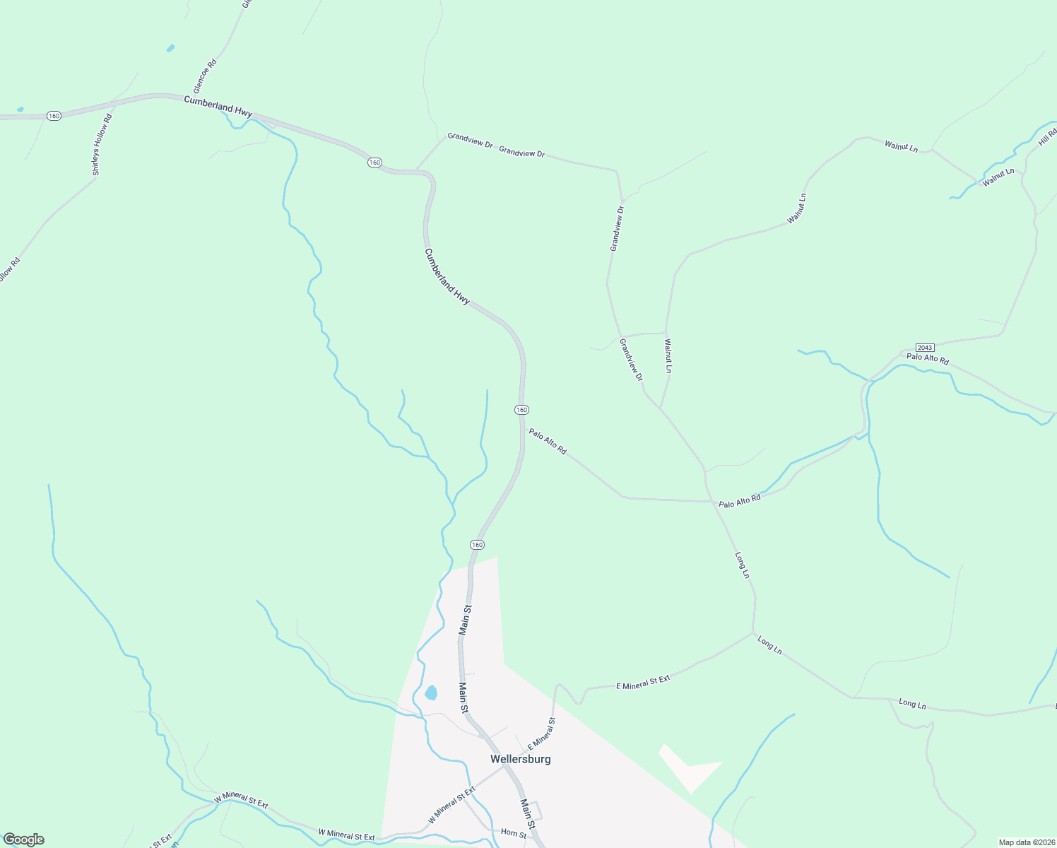 map of restaurants, bars, coffee shops, grocery stores, and more near 6566 Cumberland Highway in Hyndman