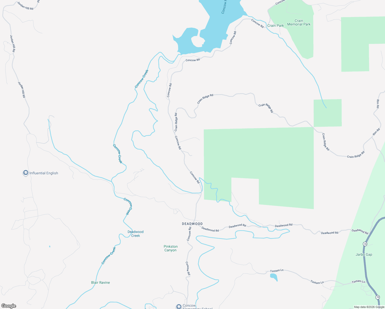 map of restaurants, bars, coffee shops, grocery stores, and more near 12196 Concow Road in Oroville