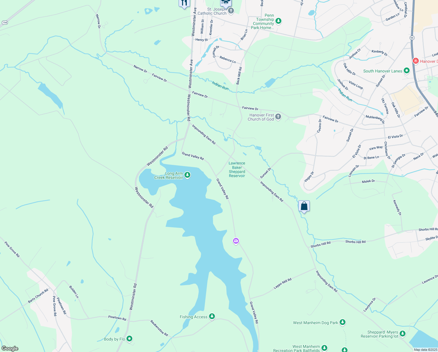 map of restaurants, bars, coffee shops, grocery stores, and more near 1956 Beck Mill Road in Hanover