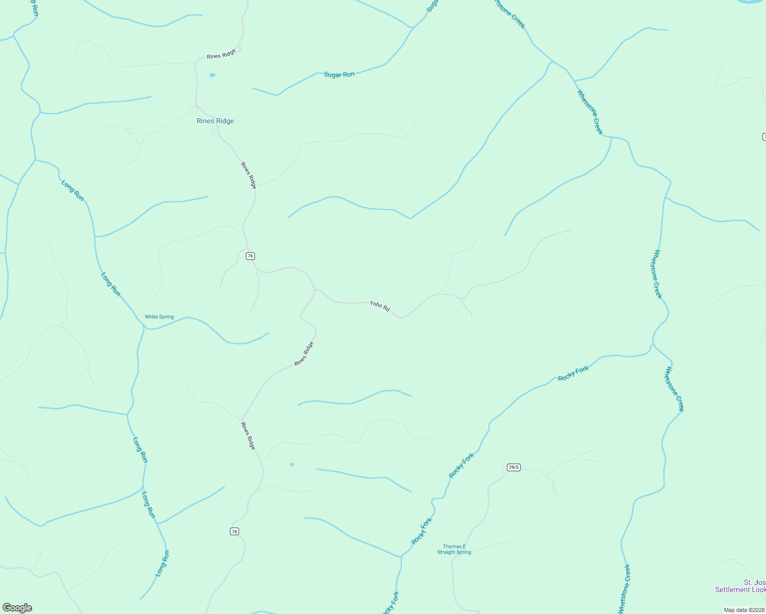 map of restaurants, bars, coffee shops, grocery stores, and more near Yoho Road in Proctor