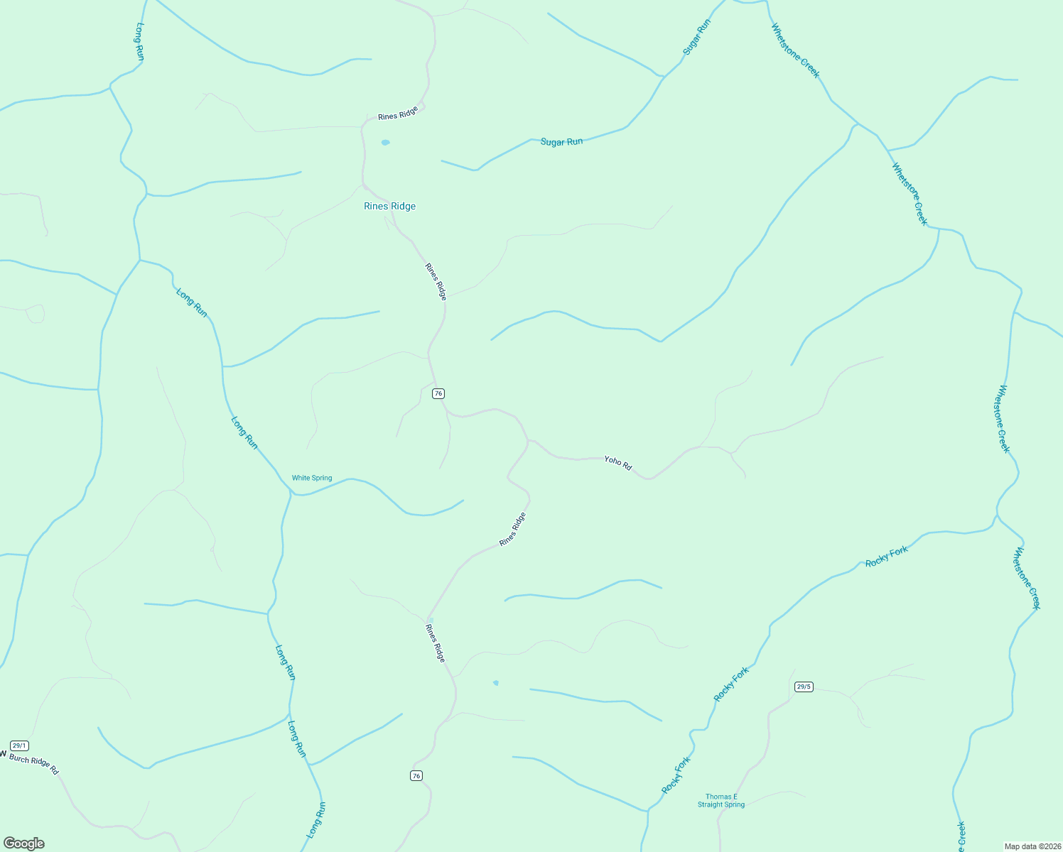 map of restaurants, bars, coffee shops, grocery stores, and more near Yoho Road in Proctor