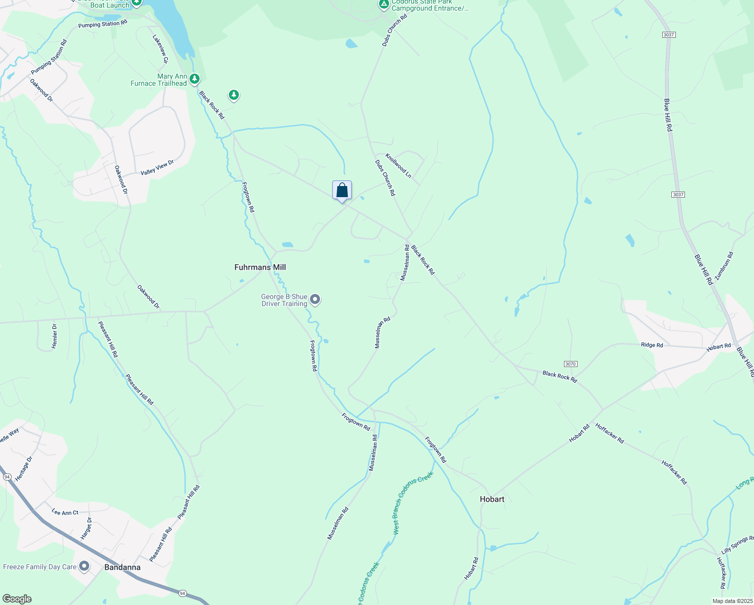 map of restaurants, bars, coffee shops, grocery stores, and more near 95 Musselman Road in Hanover
