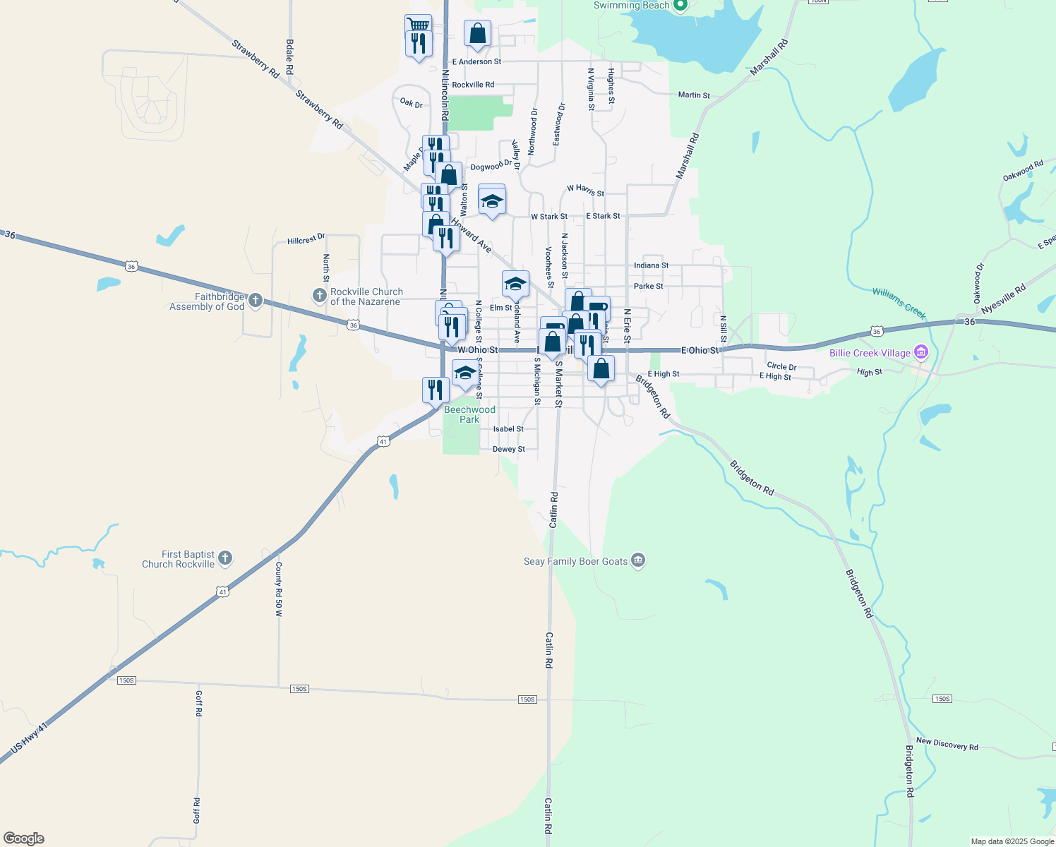 map of restaurants, bars, coffee shops, grocery stores, and more near 413 McCune Avenue in Rockville