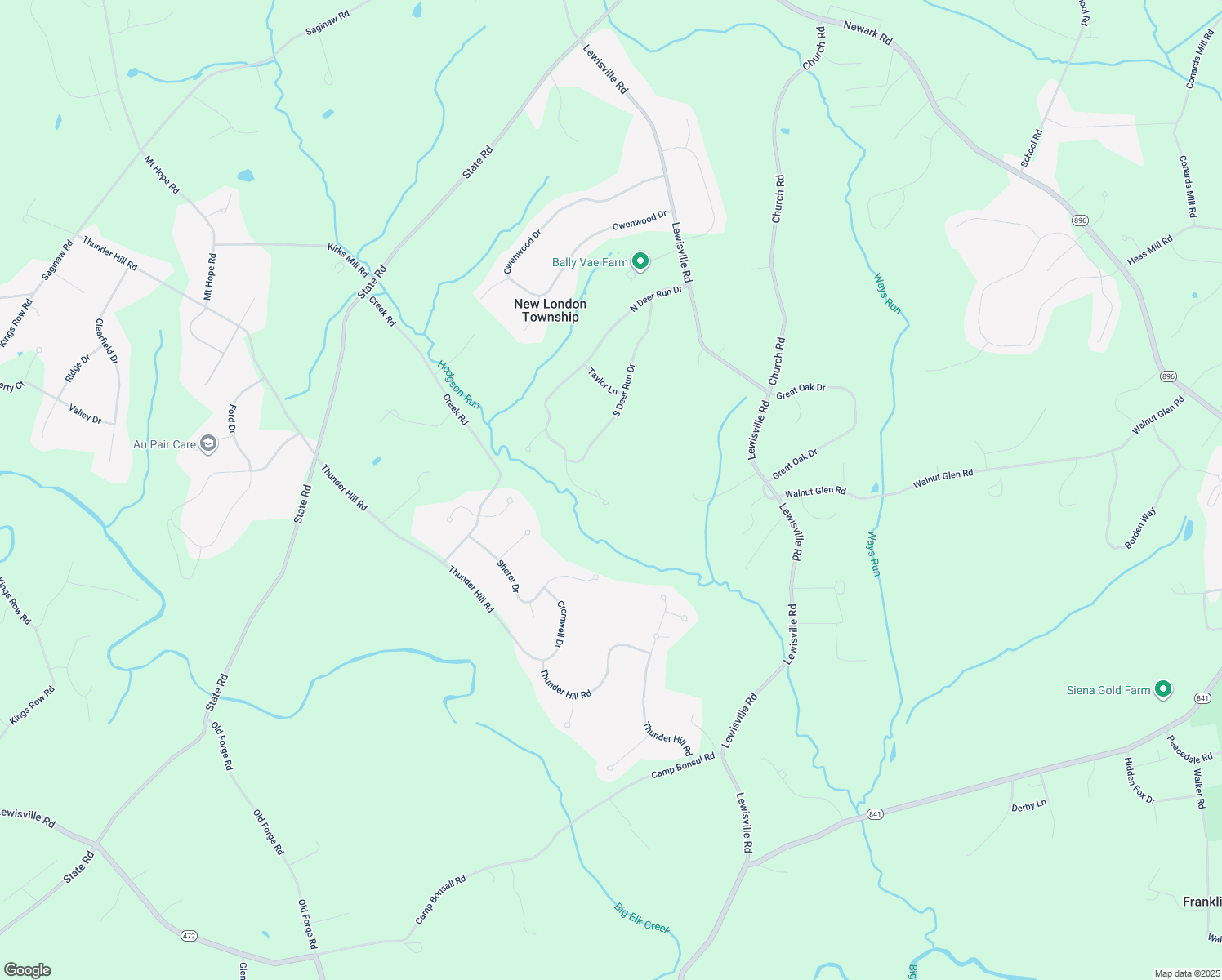 map of restaurants, bars, coffee shops, grocery stores, and more near 355 N Deer Run Dr in Lincoln University