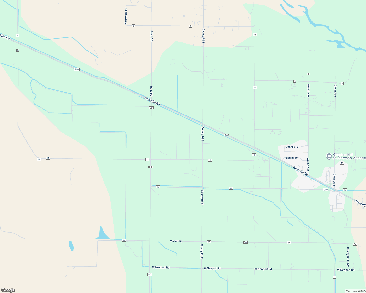 map of restaurants, bars, coffee shops, grocery stores, and more near 6086 Co Road 11 in Orland