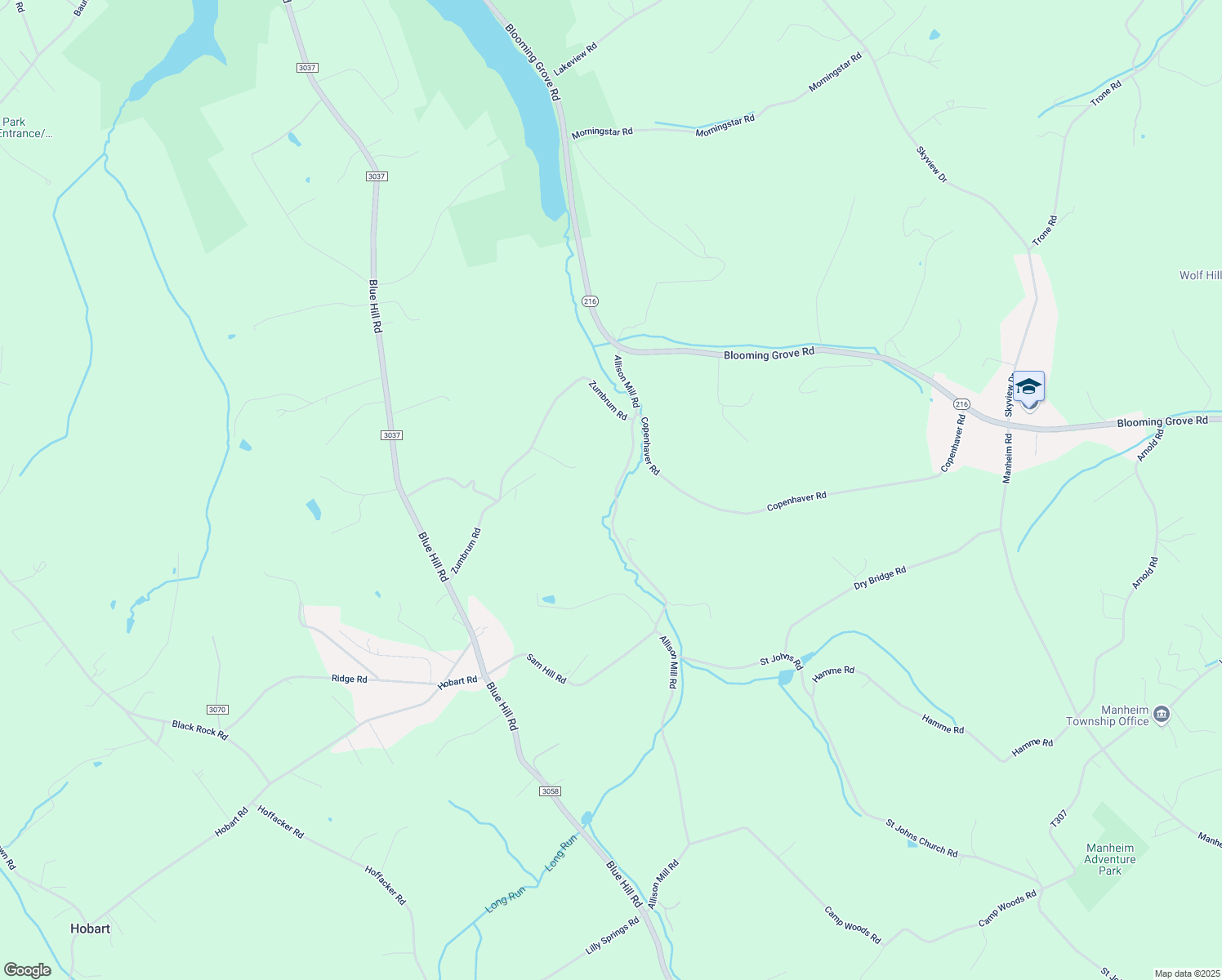 map of restaurants, bars, coffee shops, grocery stores, and more near 4959 Allison Mill Road in Glenville