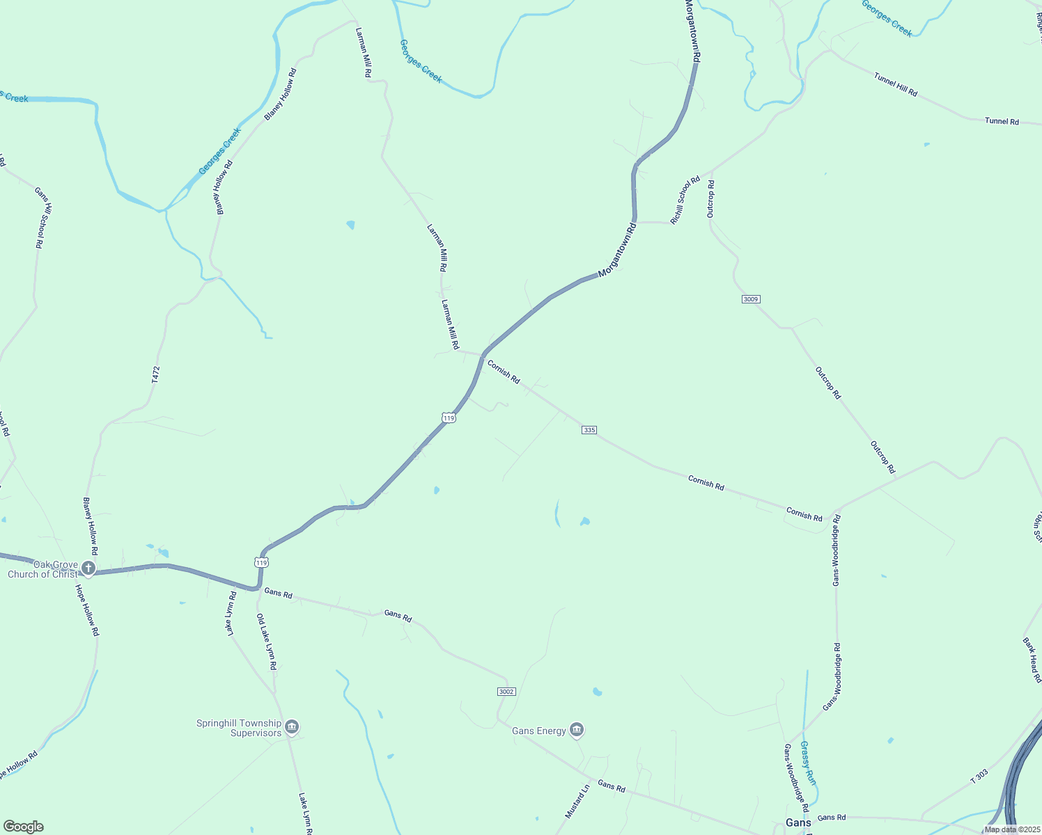 map of restaurants, bars, coffee shops, grocery stores, and more near 322 Cornish Road in Lake Lynn
