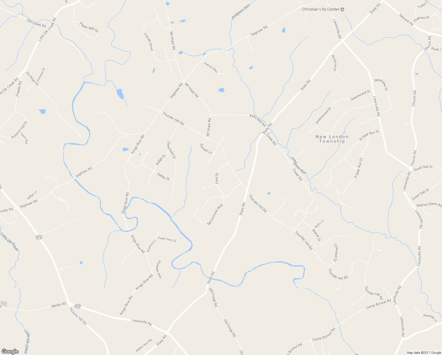 map of restaurants, bars, coffee shops, grocery stores, and more near 119 Ford Drive in Lincoln University