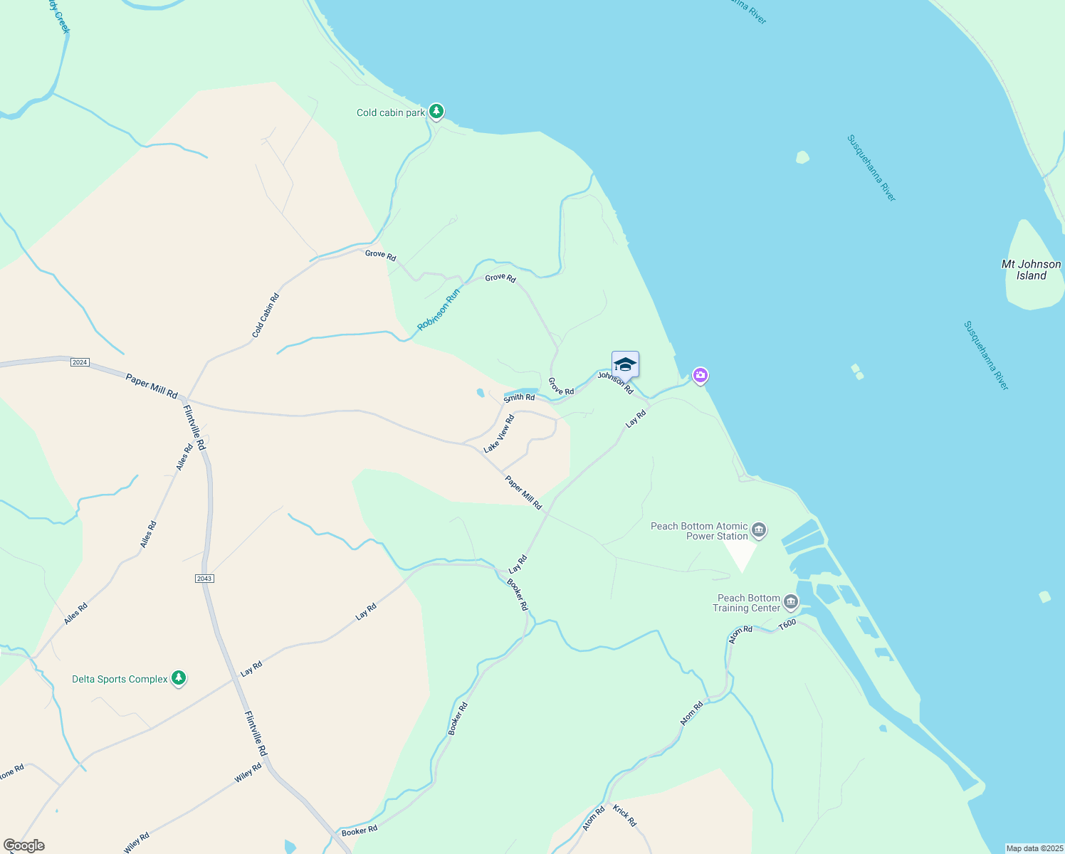 map of restaurants, bars, coffee shops, grocery stores, and more near 125 Murtaugh Road in Delta
