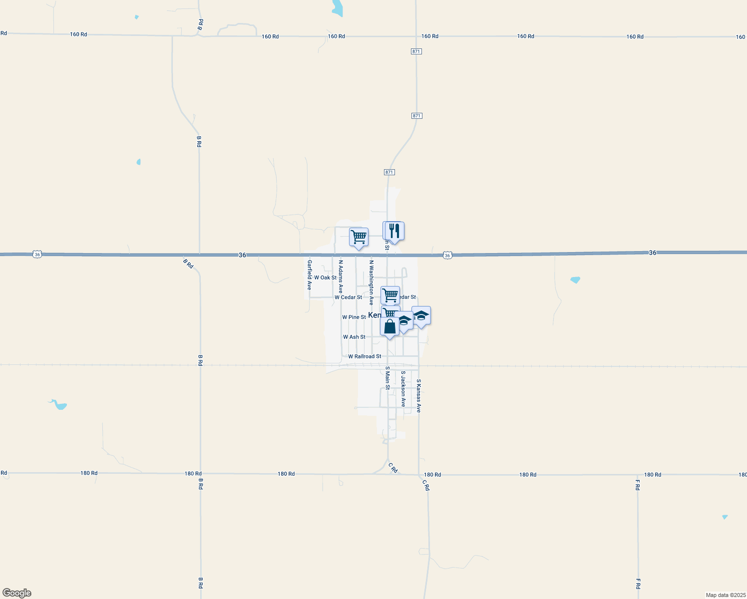 map of restaurants, bars, coffee shops, grocery stores, and more near 130 North Washington Avenue in Kensington