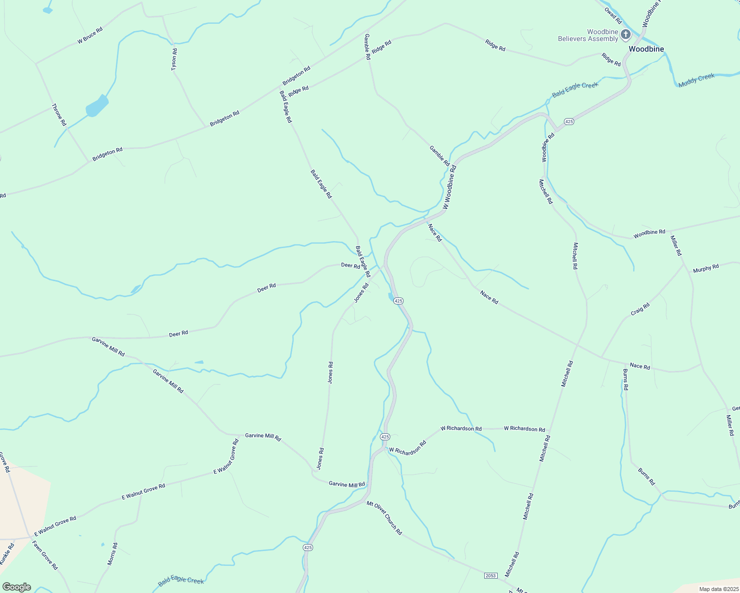 map of restaurants, bars, coffee shops, grocery stores, and more near 459 Jones Road in Fawn Grove