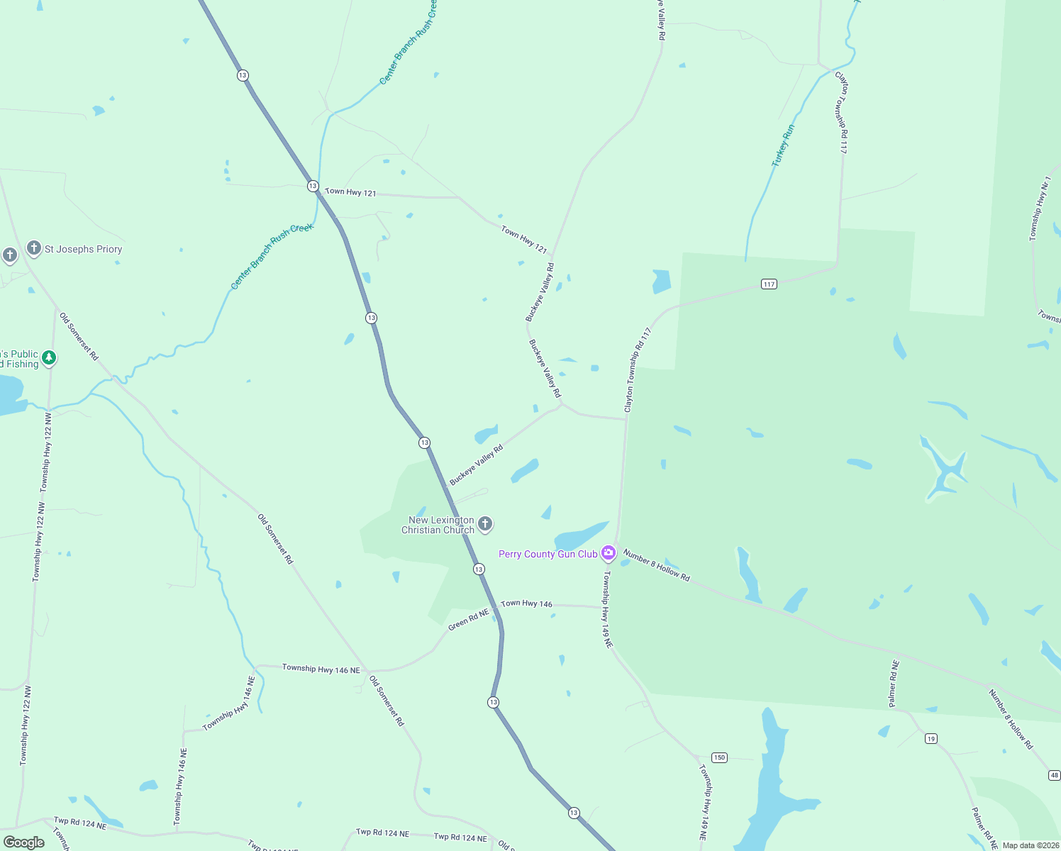 map of restaurants, bars, coffee shops, grocery stores, and more near 5317 Buckeye Valley Road in New Lexington