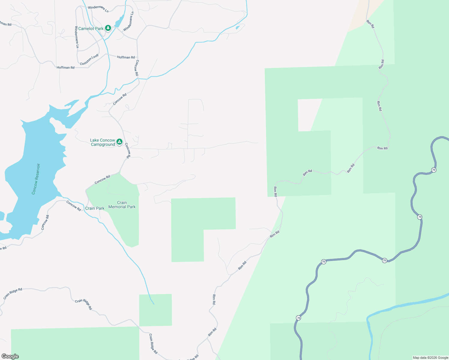 map of restaurants, bars, coffee shops, grocery stores, and more near 320 Rim Road in Oroville