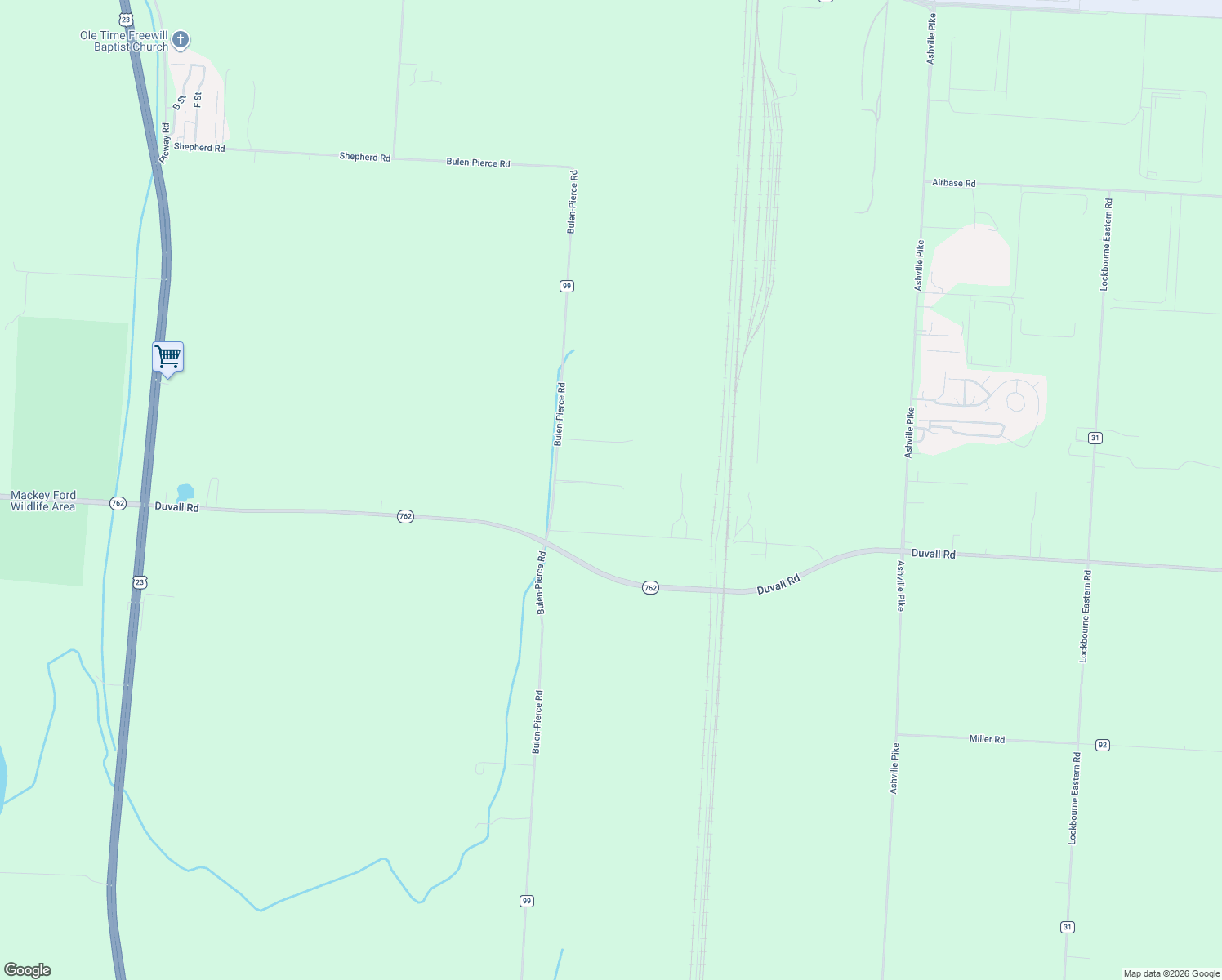 map of restaurants, bars, coffee shops, grocery stores, and more near 10912 Bulen-Pierce Rd in Lockbourne