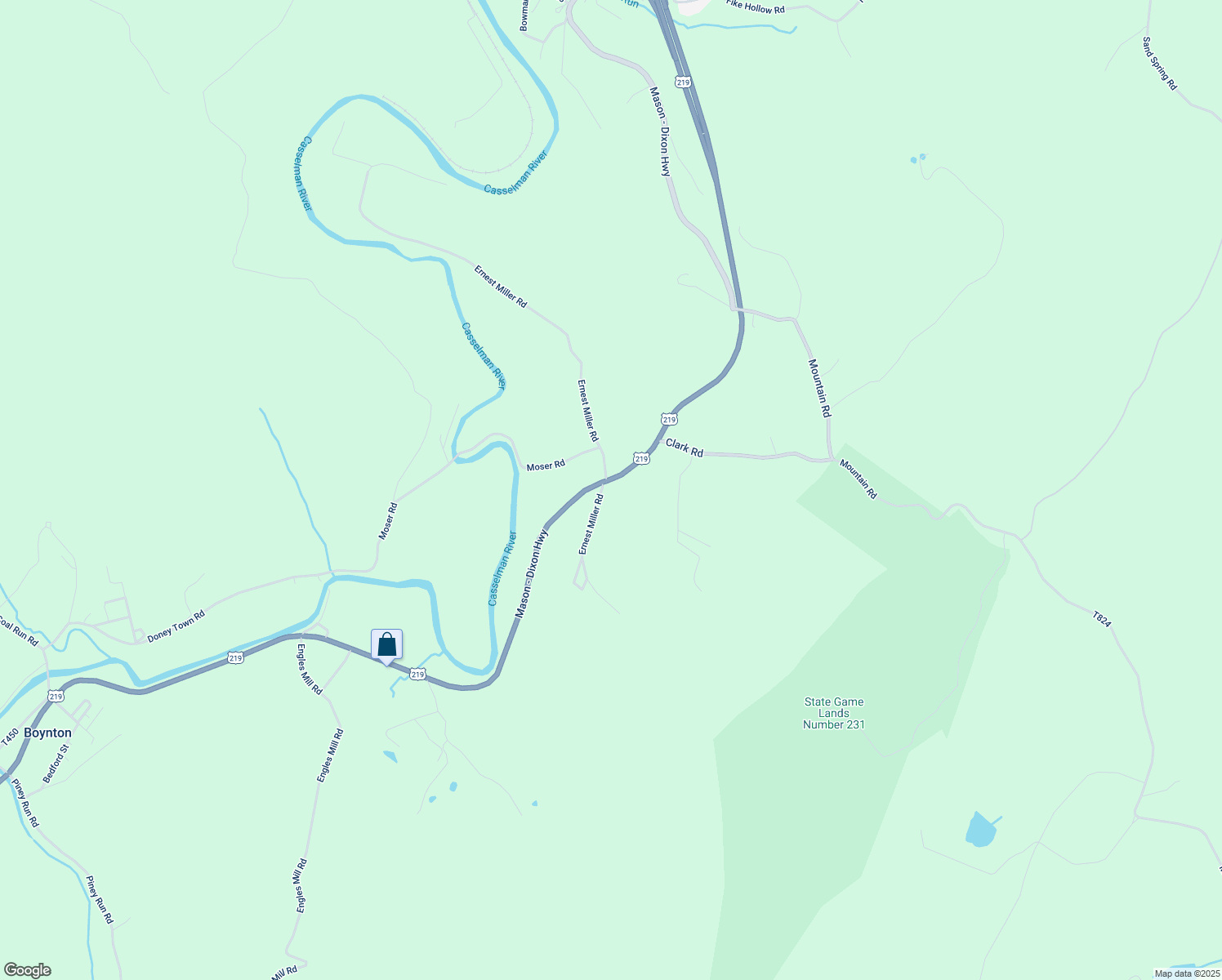 map of restaurants, bars, coffee shops, grocery stores, and more near 826 Ernest Miller Road in Meyersdale
