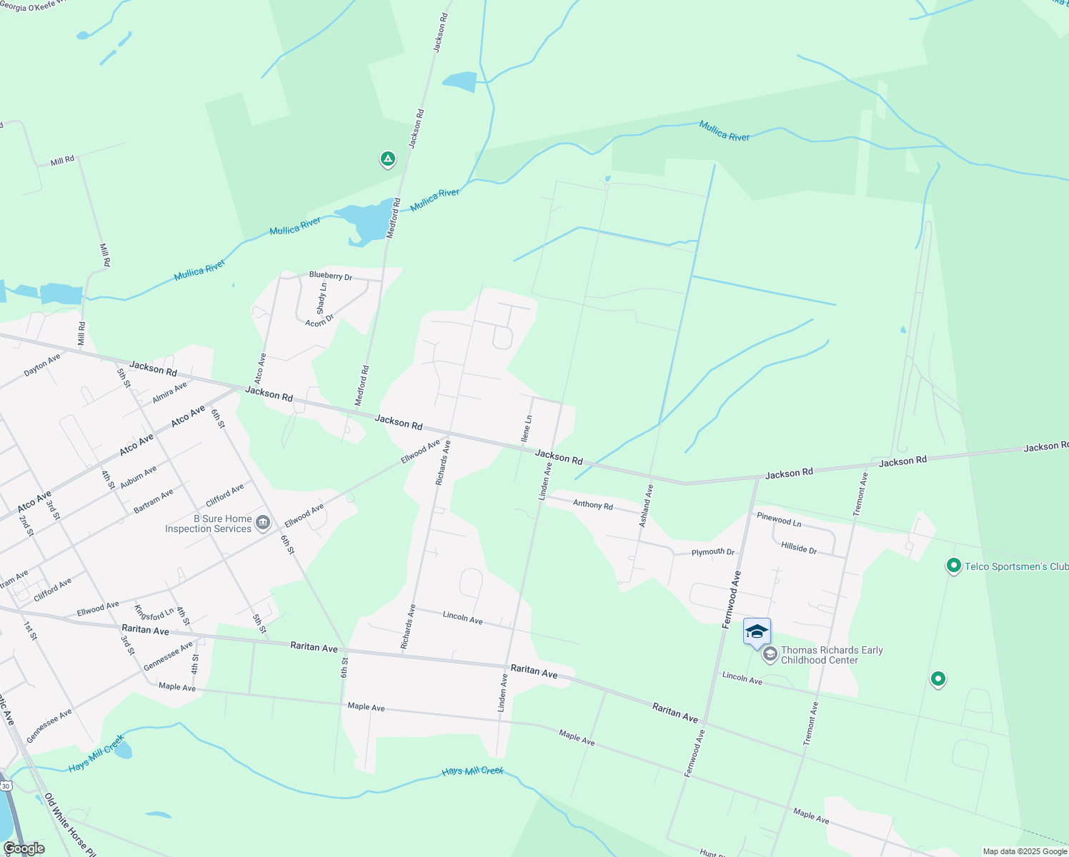 map of restaurants, bars, coffee shops, grocery stores, and more near 2320 Ilene Lane in Atco