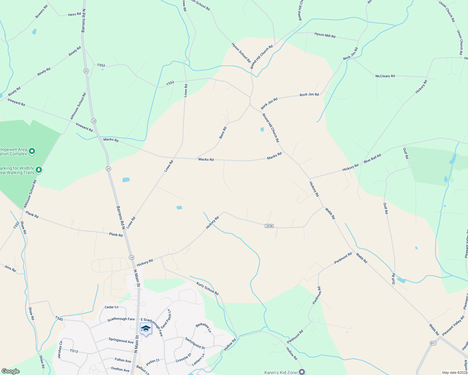 map of restaurants, bars, coffee shops, grocery stores, and more near 16699 Green Valley Ct in Stewartstown