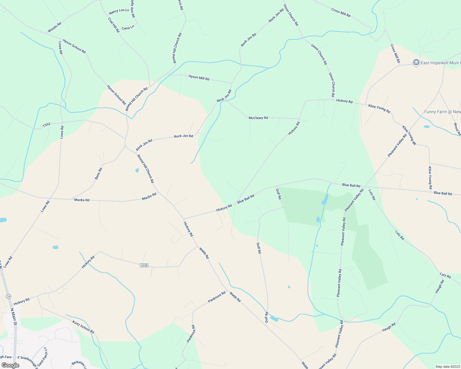 map of restaurants, bars, coffee shops, grocery stores, and more near 16388 Ramsay Cir in Stewartstown