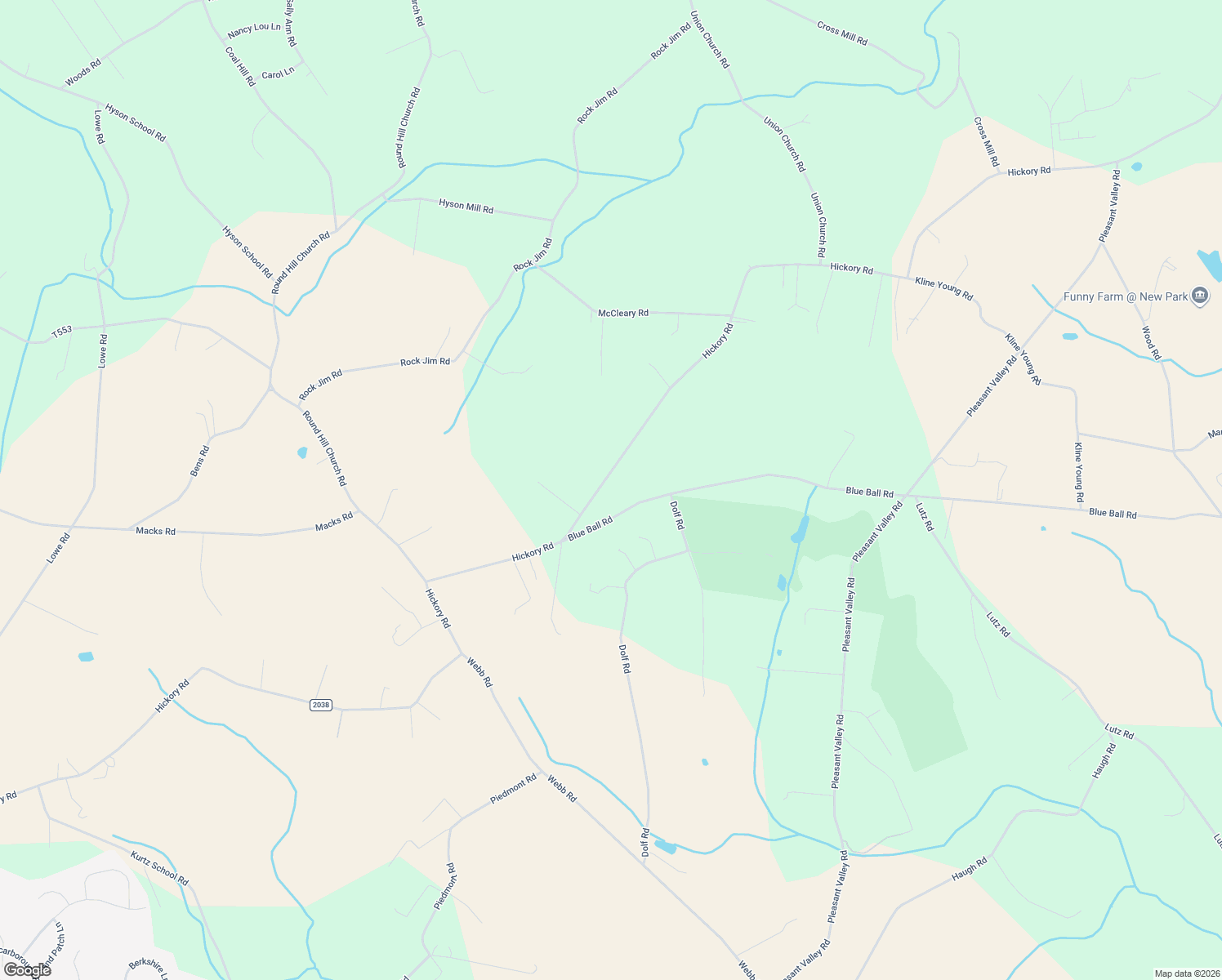 map of restaurants, bars, coffee shops, grocery stores, and more near 7178 Hickory Rd in Stewartstown