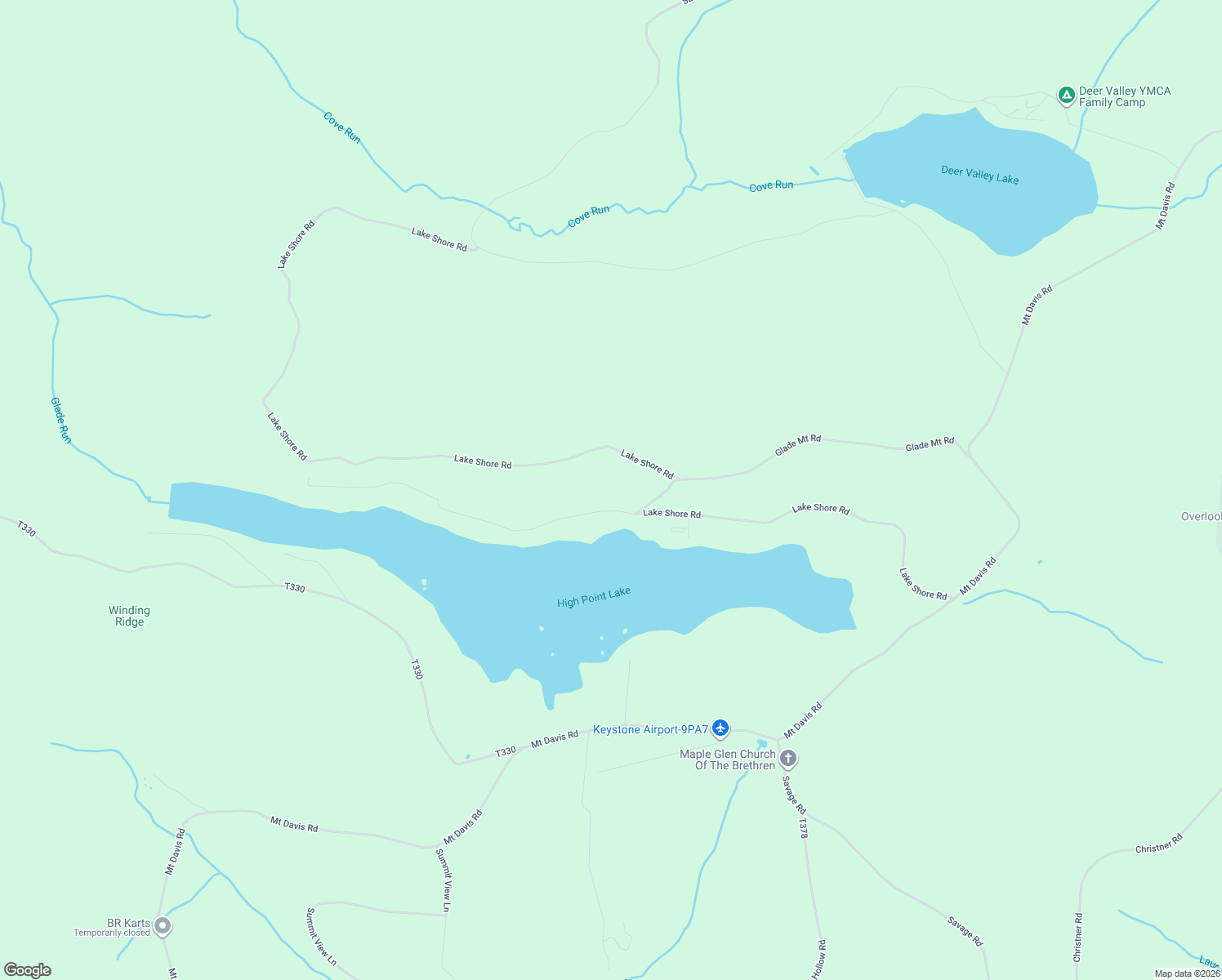 map of restaurants, bars, coffee shops, grocery stores, and more near 526 Lake Shore Road in Fort Hill