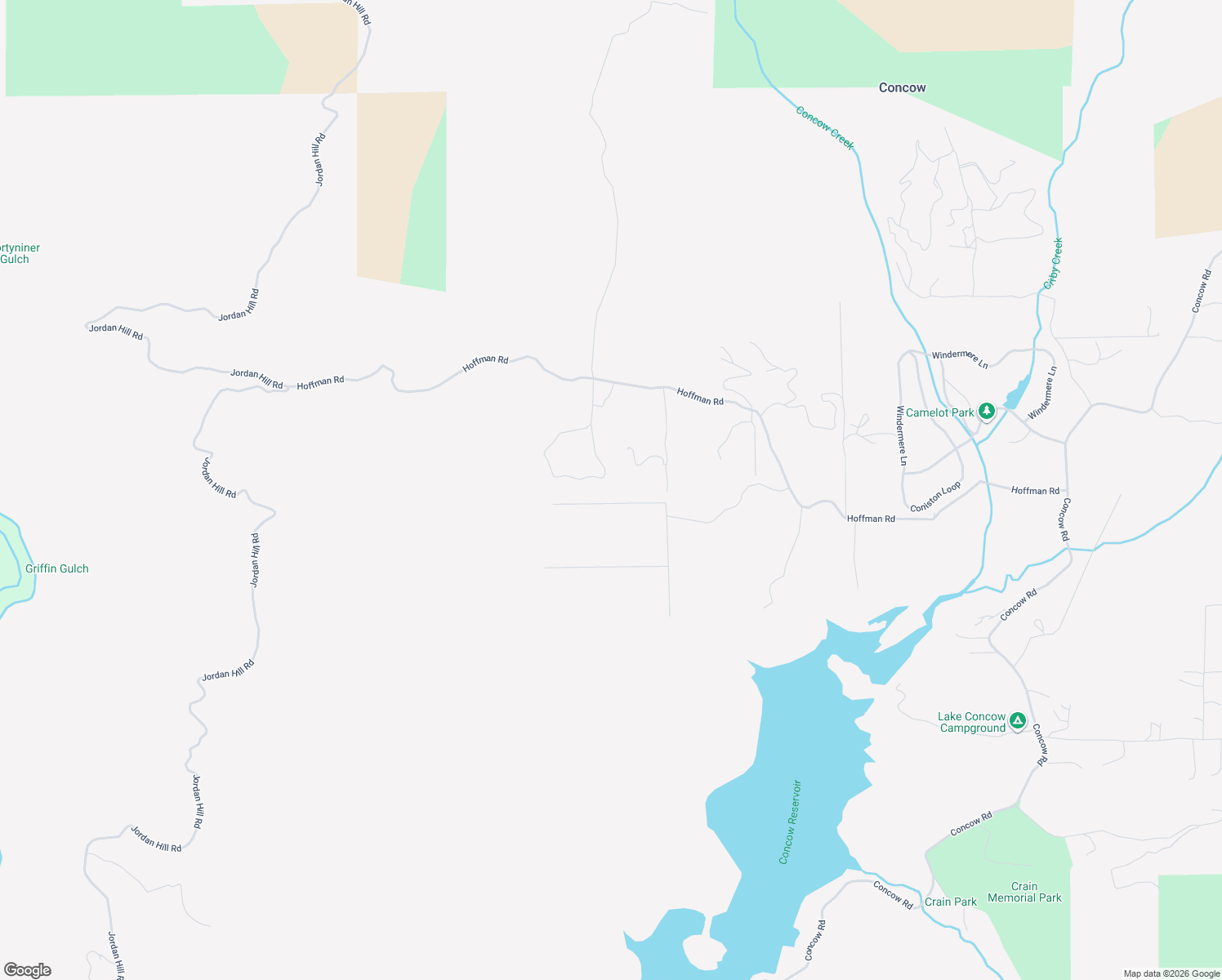 map of restaurants, bars, coffee shops, grocery stores, and more near 13392 Hog Ranch Road in Oroville