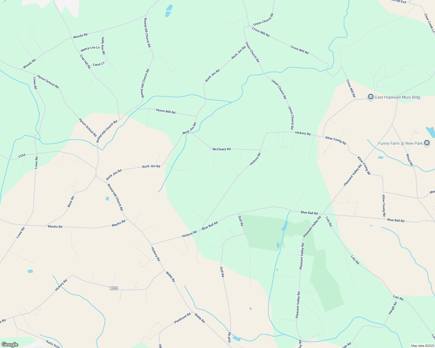map of restaurants, bars, coffee shops, grocery stores, and more near 6500 McCleary Road in Stewartstown