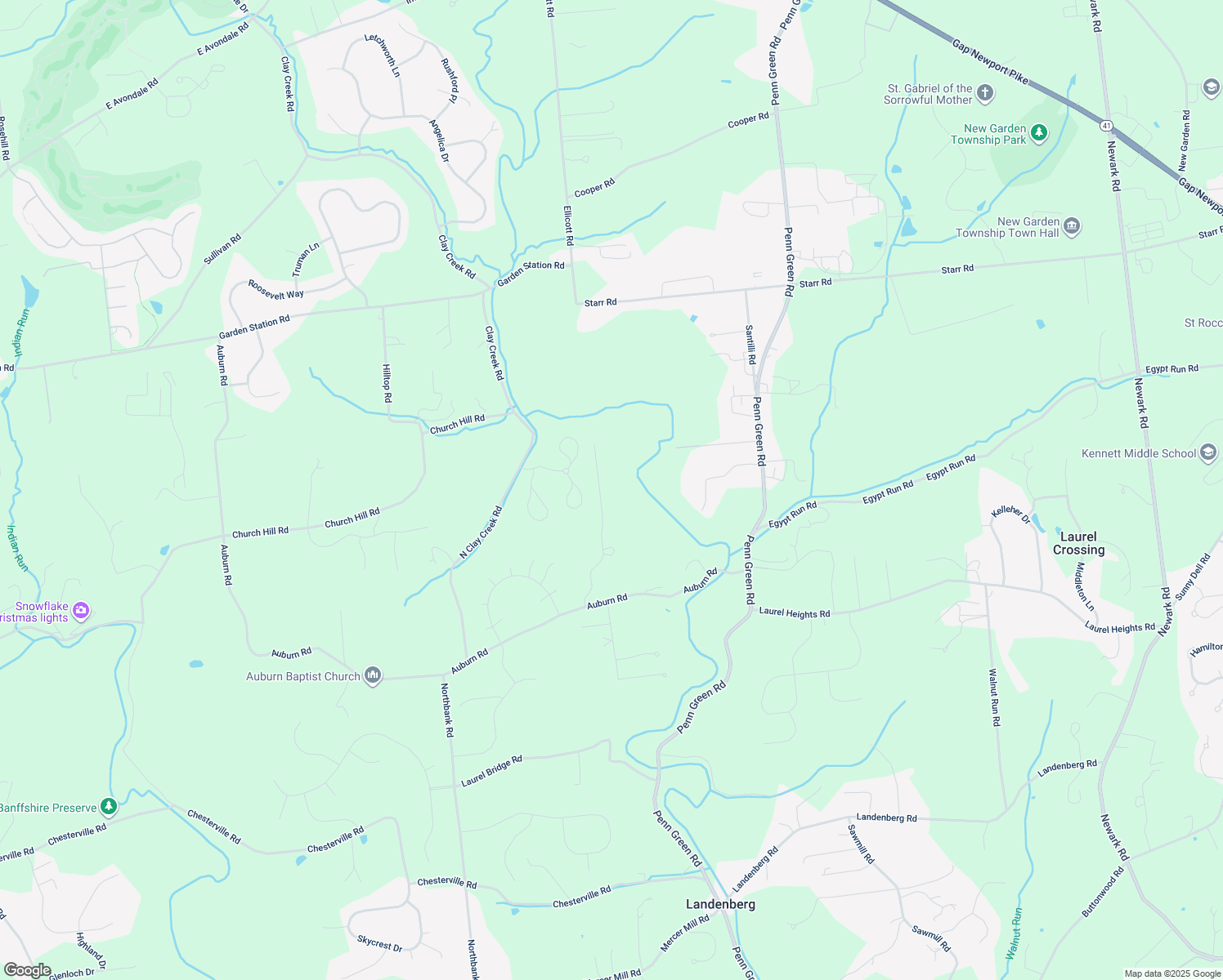 map of restaurants, bars, coffee shops, grocery stores, and more near 122 Lavender Hill Lane in Landenberg