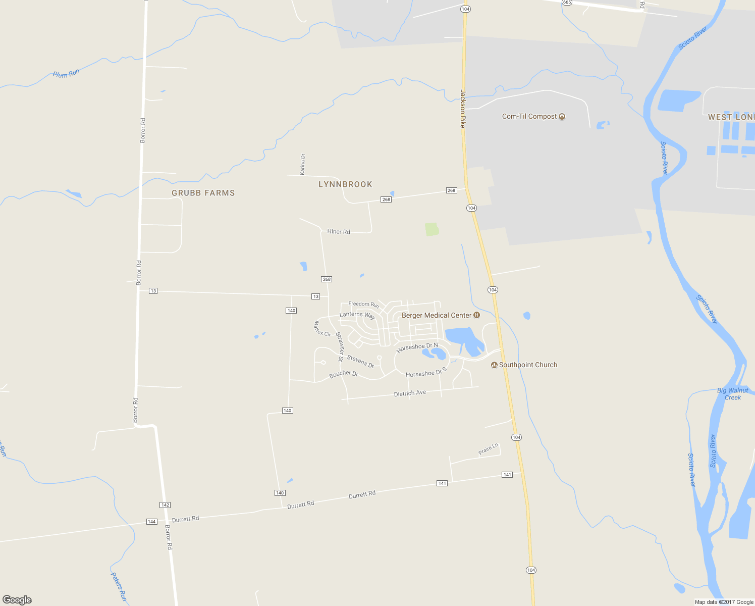 map of restaurants, bars, coffee shops, grocery stores, and more near 5506 Freedom Run in Orient