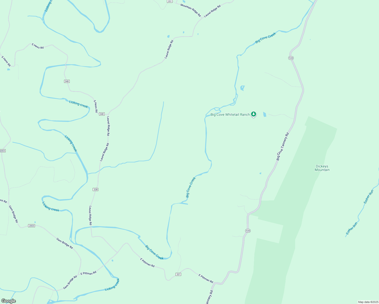 map of restaurants, bars, coffee shops, grocery stores, and more near in Big Cove Tannery
