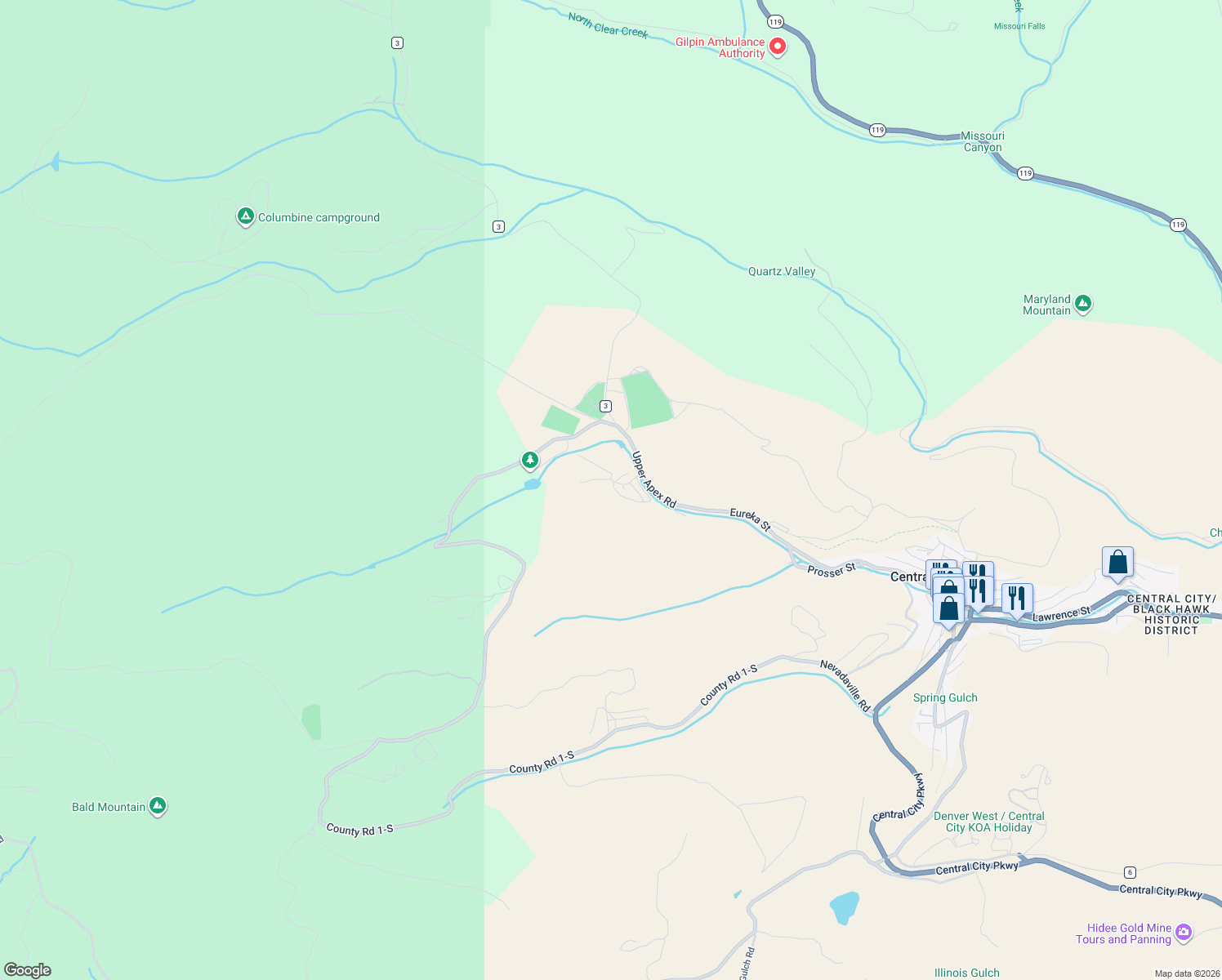 map of restaurants, bars, coffee shops, grocery stores, and more near 795 Martin Drive in Black Hawk