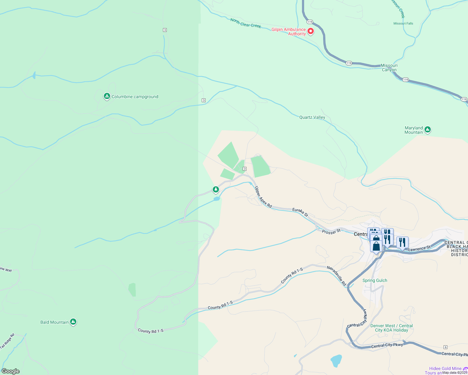 map of restaurants, bars, coffee shops, grocery stores, and more near 912 Vernon Drive in Black Hawk