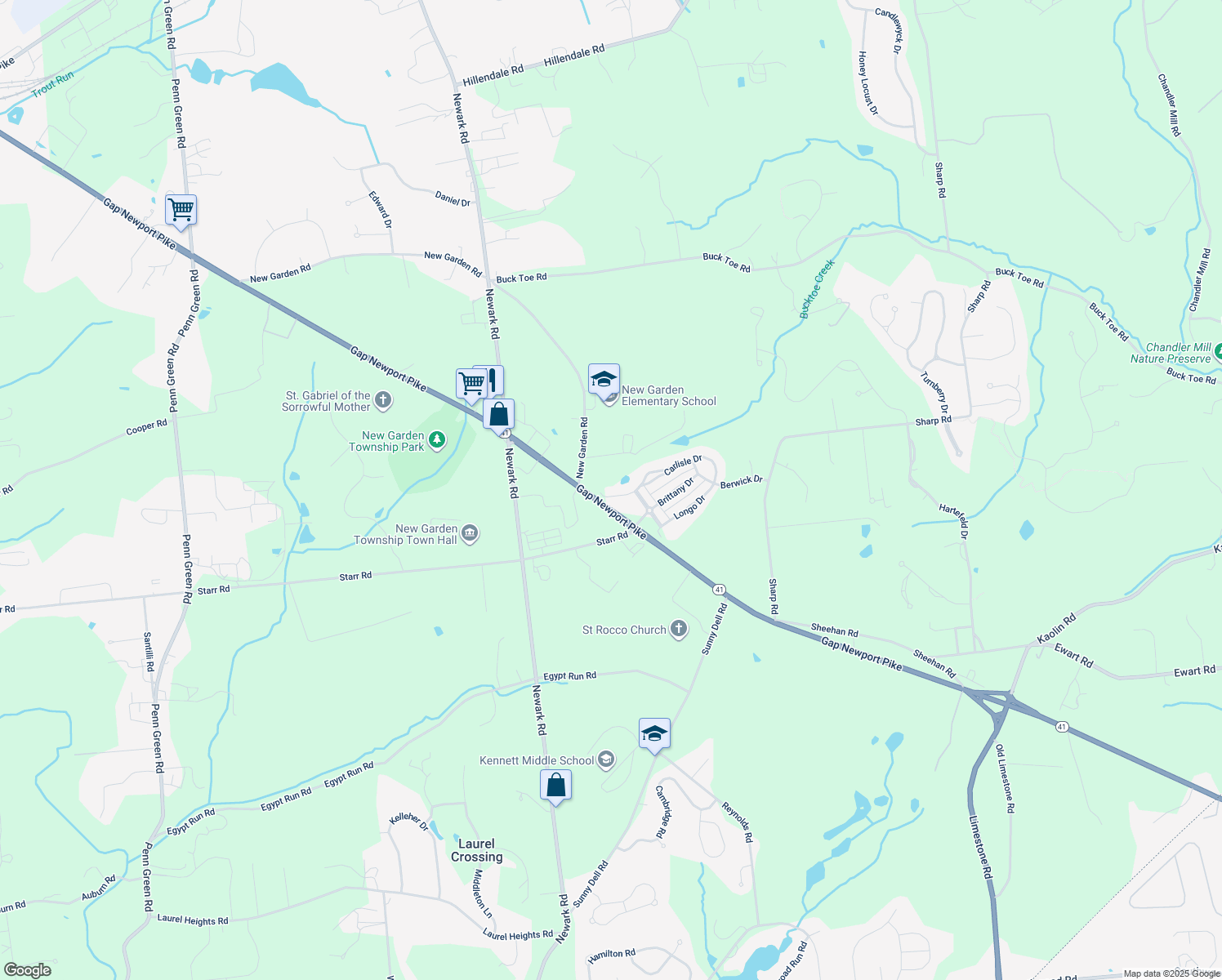 map of restaurants, bars, coffee shops, grocery stores, and more near 303 Carlisle Drive in Avondale