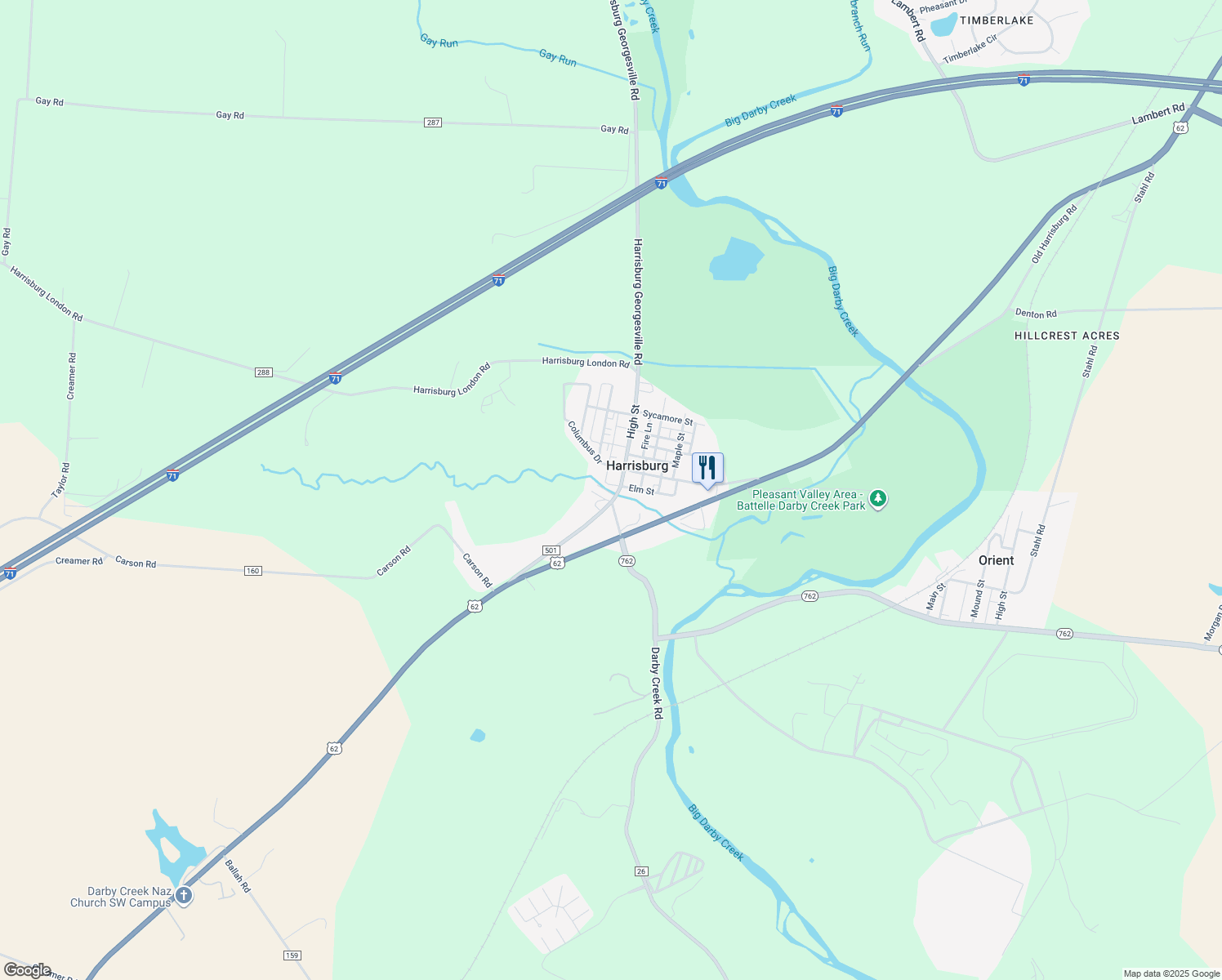 971 Harrisburg Road, Orient OH Walk Score