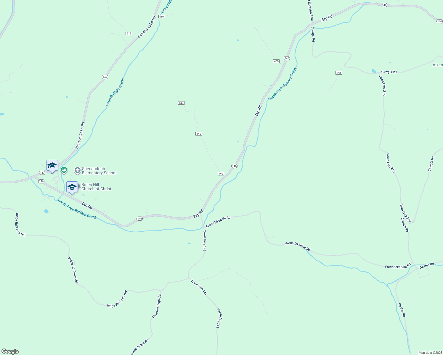 map of restaurants, bars, coffee shops, grocery stores, and more near 49801 Town Highway 140 in Sarahsville