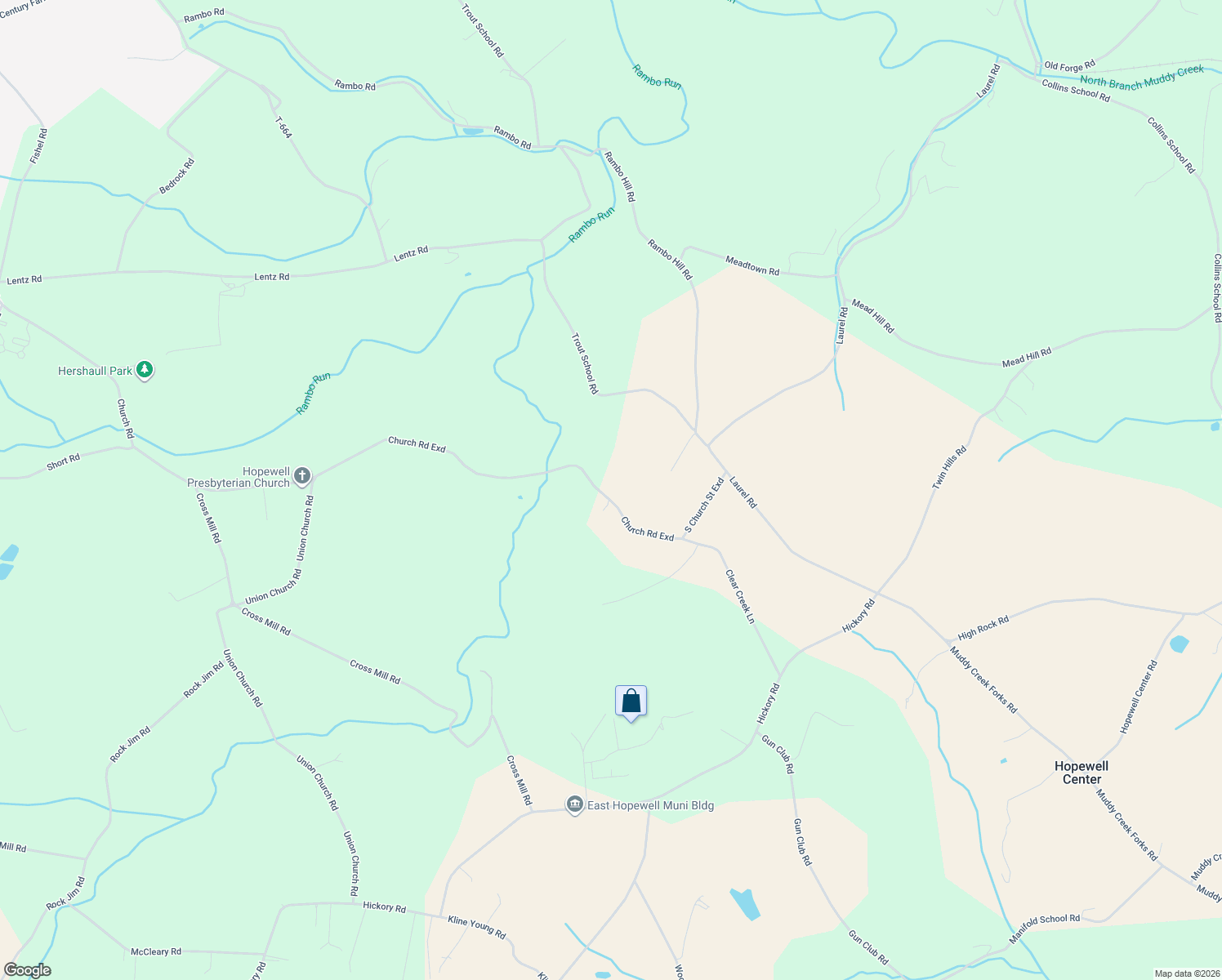 map of restaurants, bars, coffee shops, grocery stores, and more near 9405 Church Road in Felton