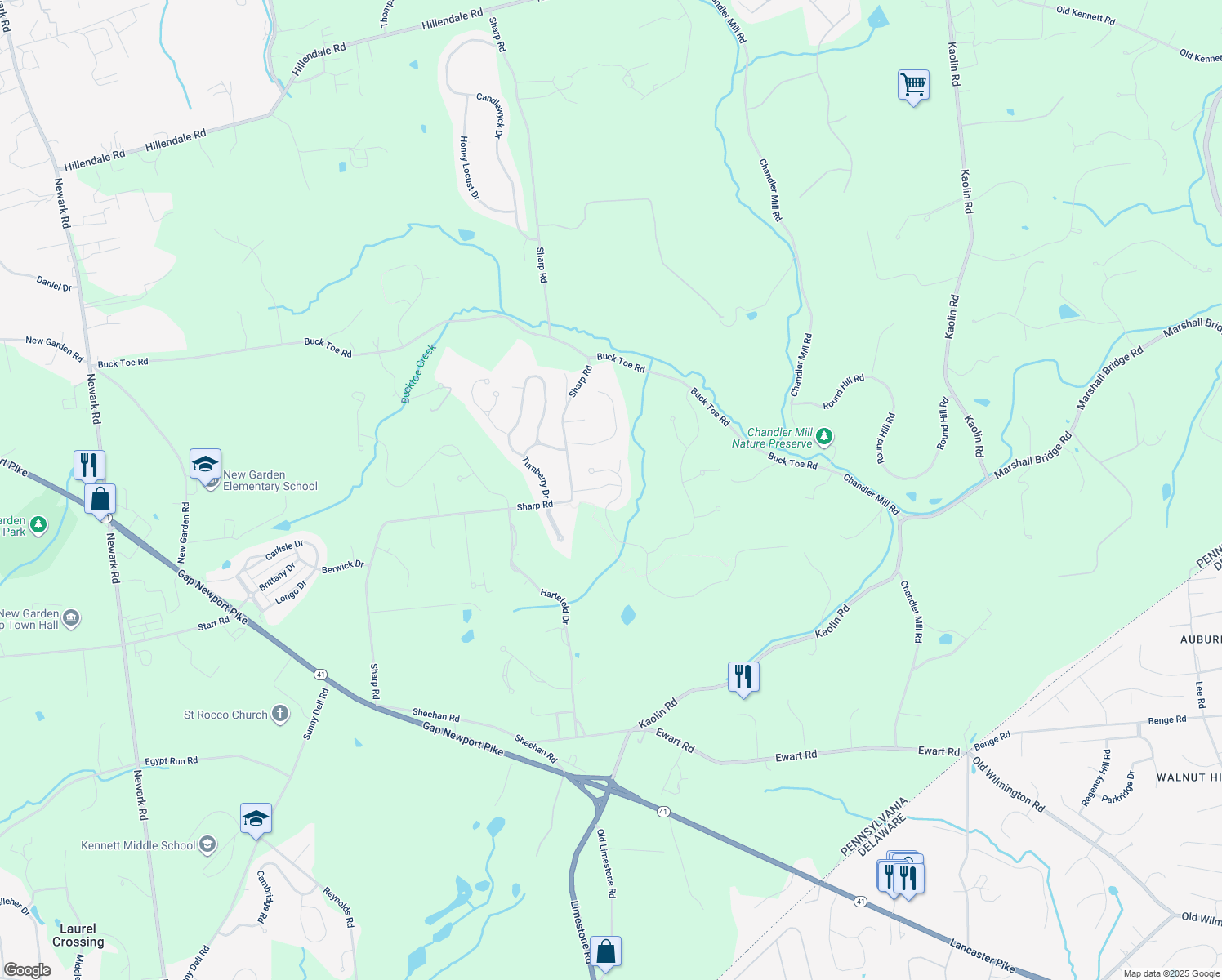 map of restaurants, bars, coffee shops, grocery stores, and more near 122 Pine Valley Drive in Avondale