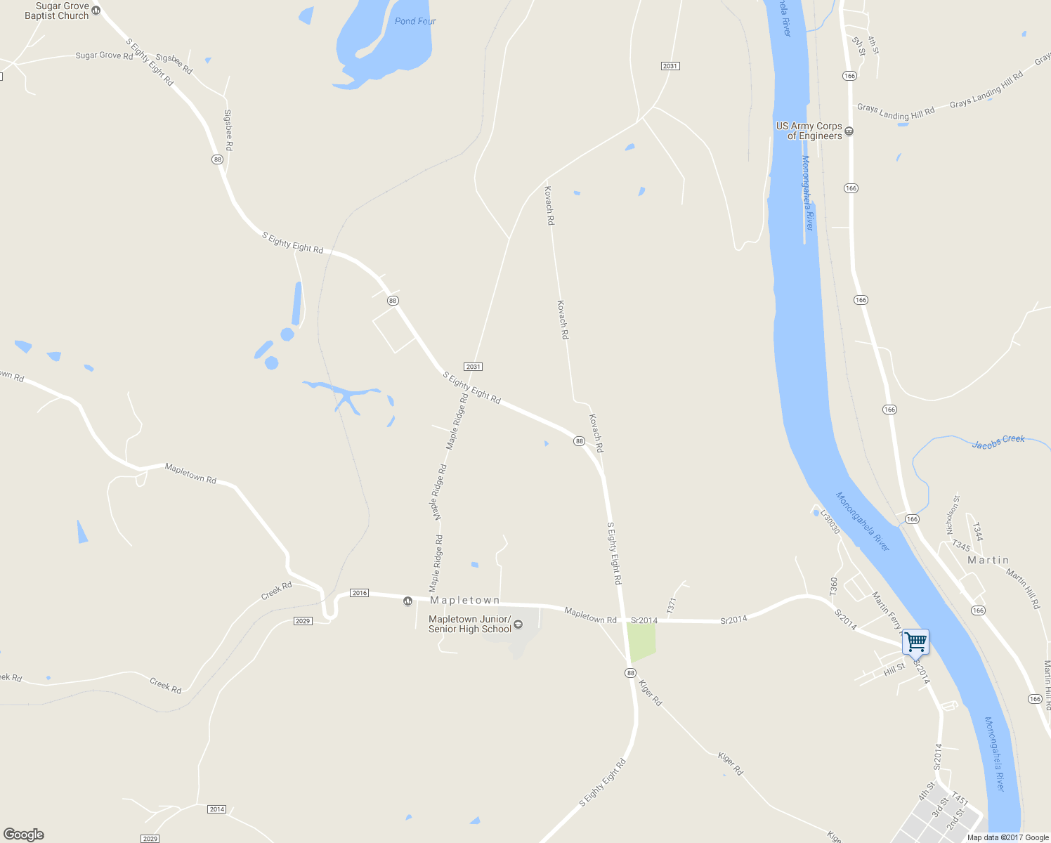 map of restaurants, bars, coffee shops, grocery stores, and more near 1833 South Eighty Eight Road in Greensboro