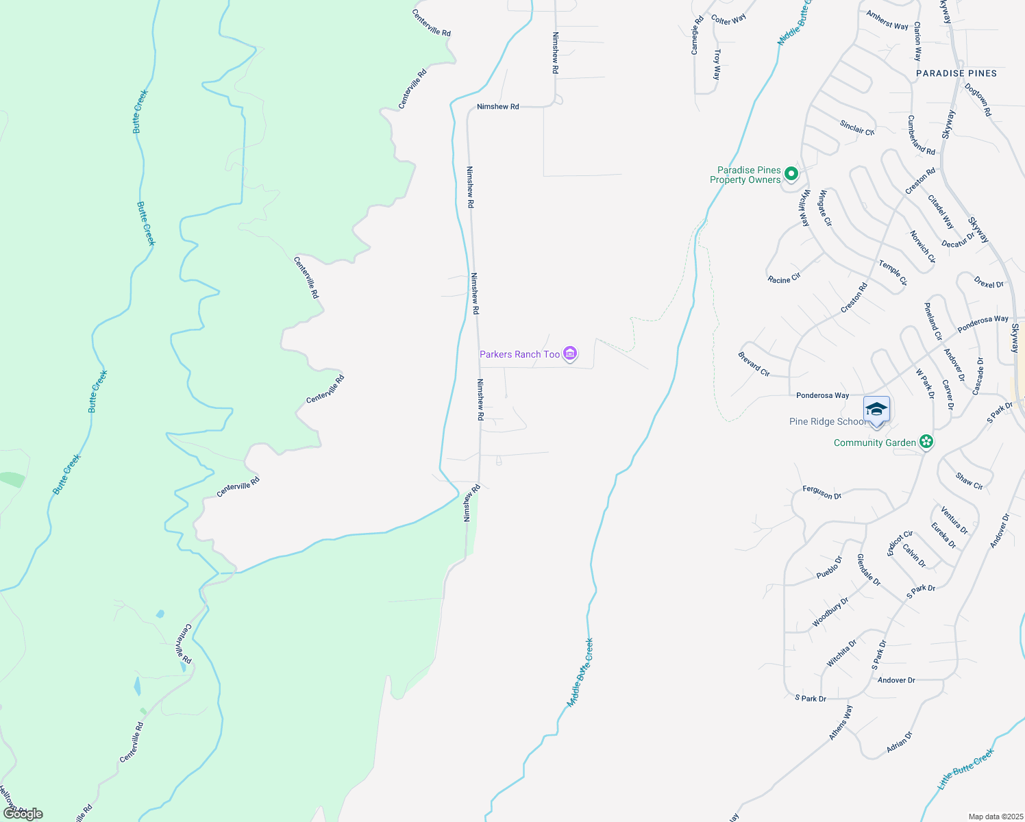 map of restaurants, bars, coffee shops, grocery stores, and more near 13748 Nimshew Road in Magalia
