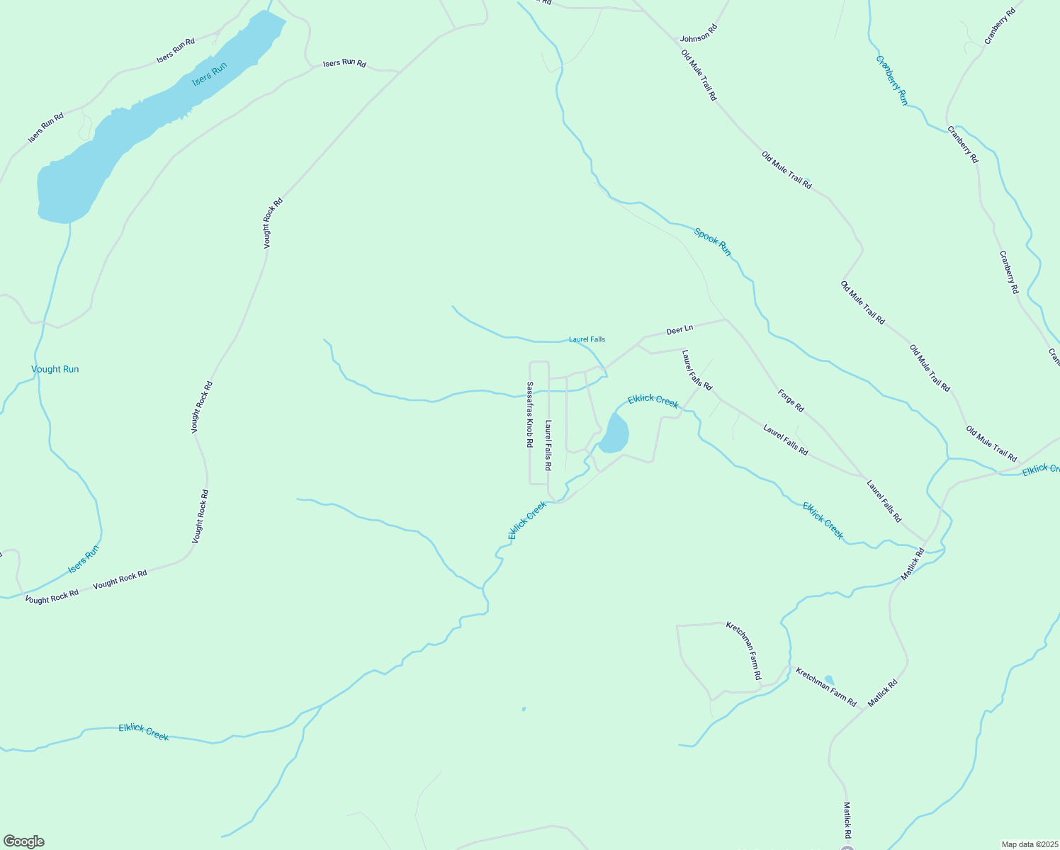map of restaurants, bars, coffee shops, grocery stores, and more near Sassafras Knob Road in Somerset County