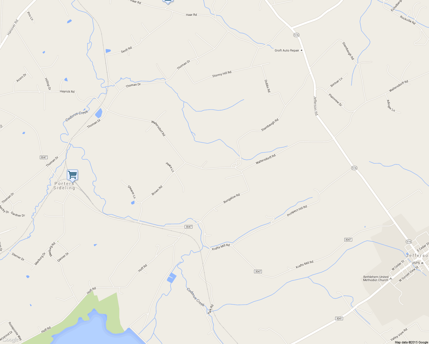 map of restaurants, bars, coffee shops, grocery stores, and more near 5660 Waltersdorff Road in Spring Grove
