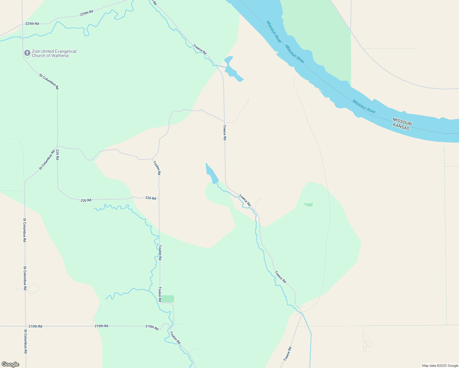 map of restaurants, bars, coffee shops, grocery stores, and more near 1486 Treece in Wathena