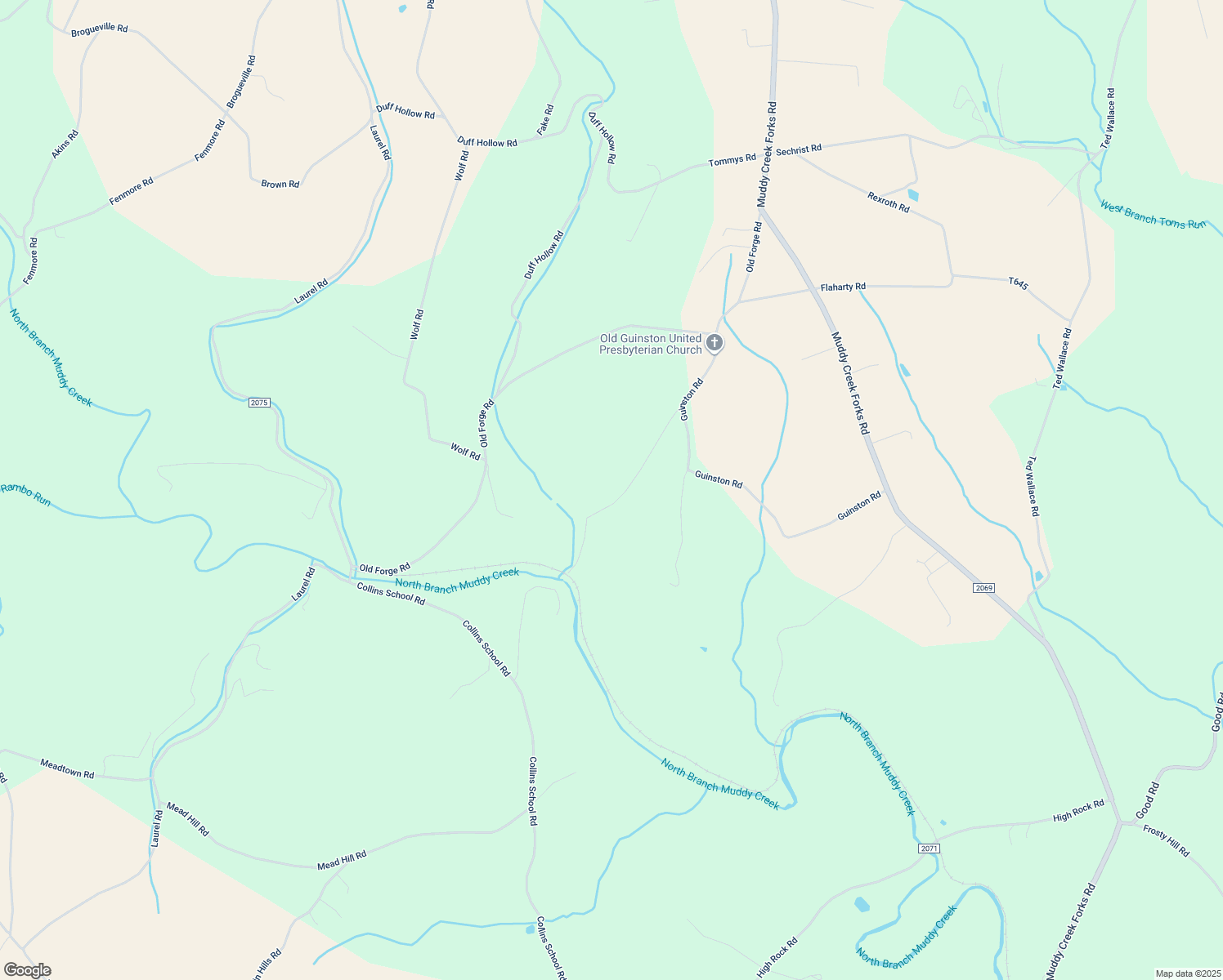 map of restaurants, bars, coffee shops, grocery stores, and more near 14324 Guinston Road in Airville