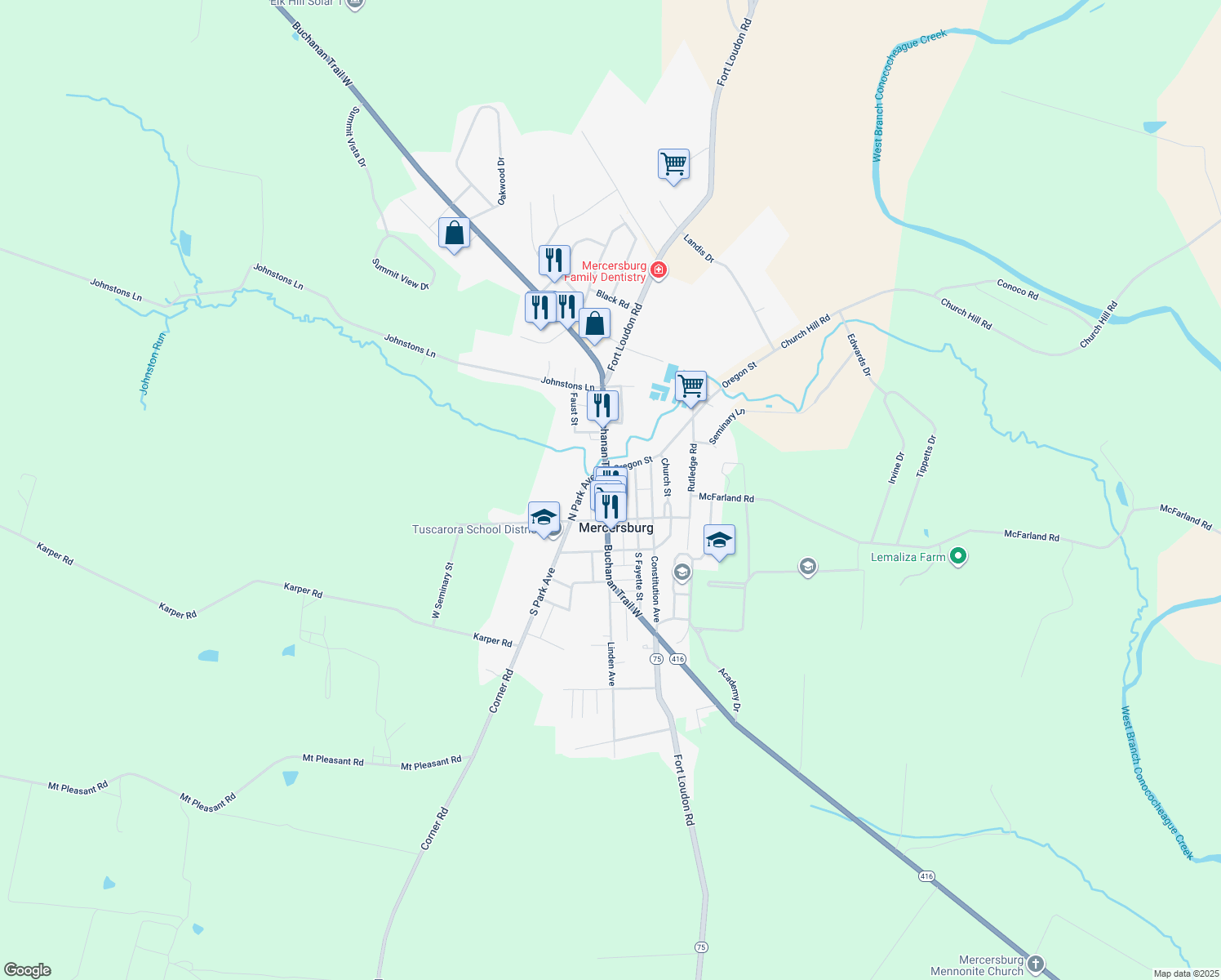 33 North Main Street, Mercersburg PA Walk Score