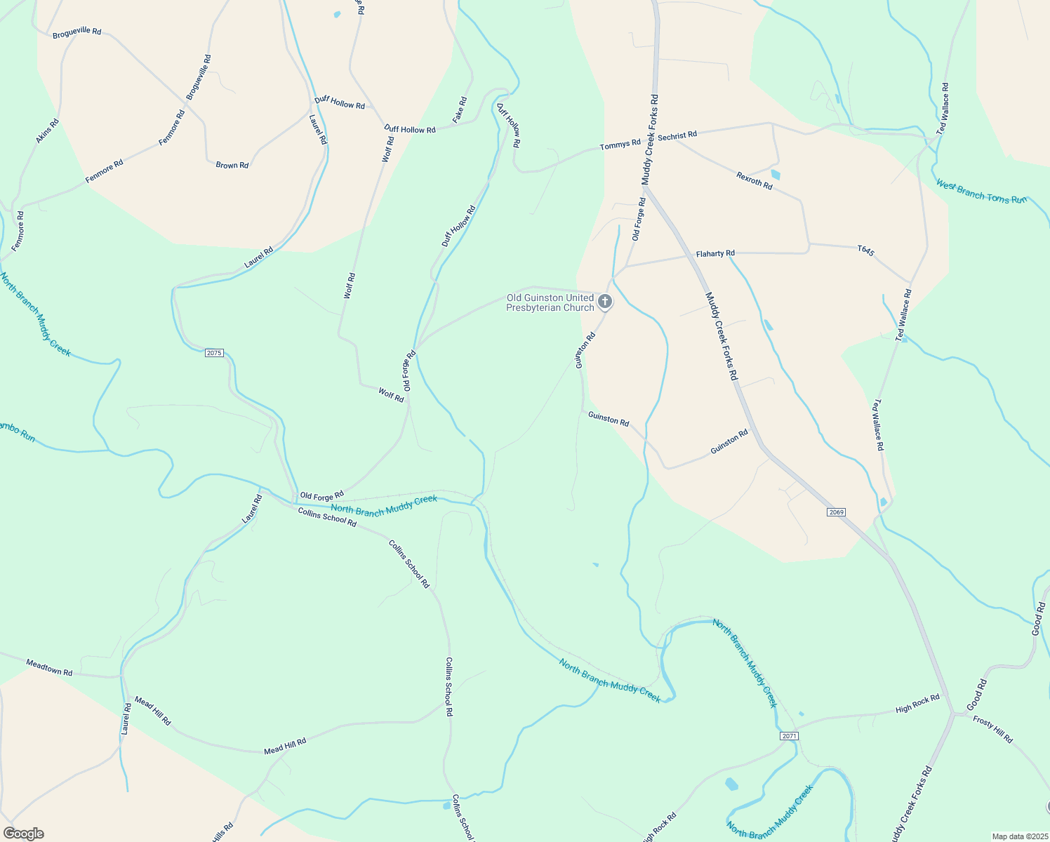 map of restaurants, bars, coffee shops, grocery stores, and more near 14324 Guinston Road in Airville