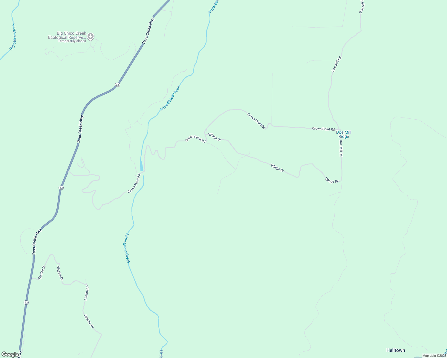map of restaurants, bars, coffee shops, grocery stores, and more near Wendlis Road in Forest Ranch