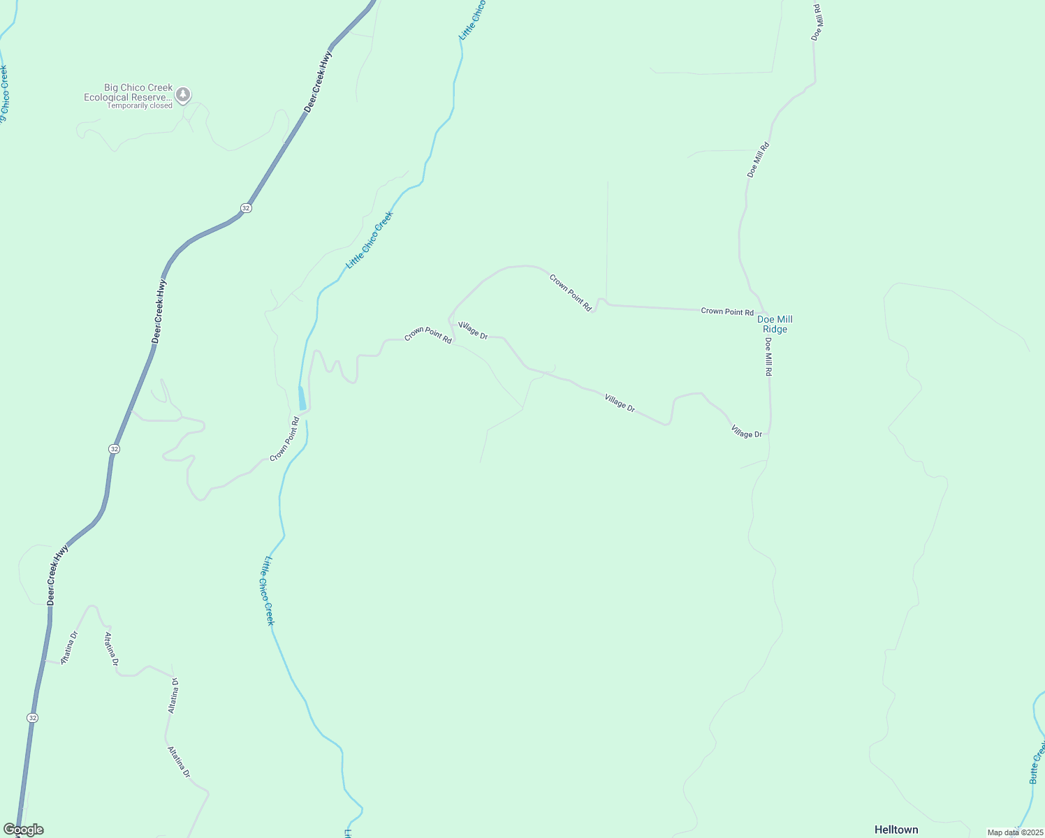 map of restaurants, bars, coffee shops, grocery stores, and more near Wendlis Road in Forest Ranch