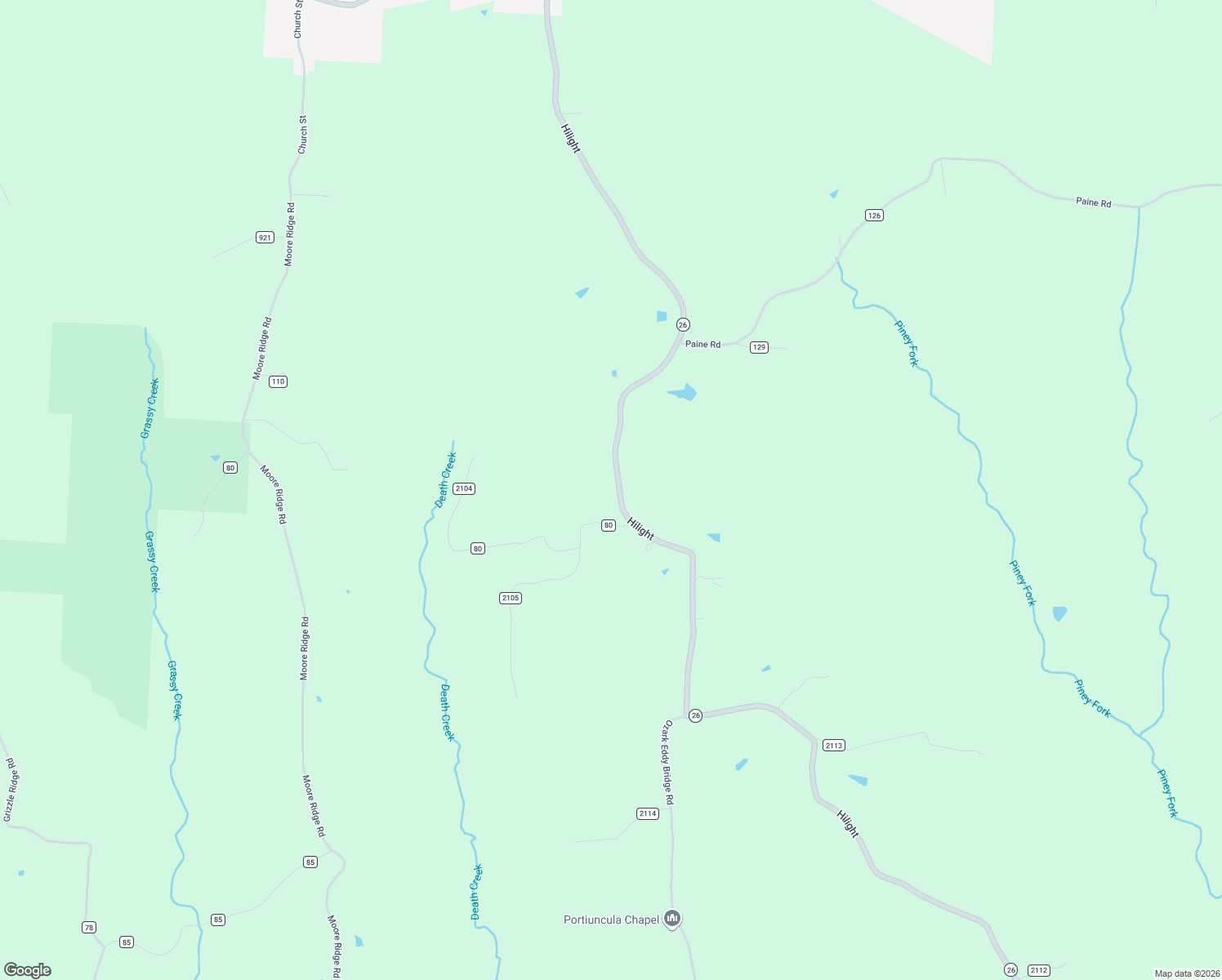 map of restaurants, bars, coffee shops, grocery stores, and more near 50877 Ohio 26 in Beallsville