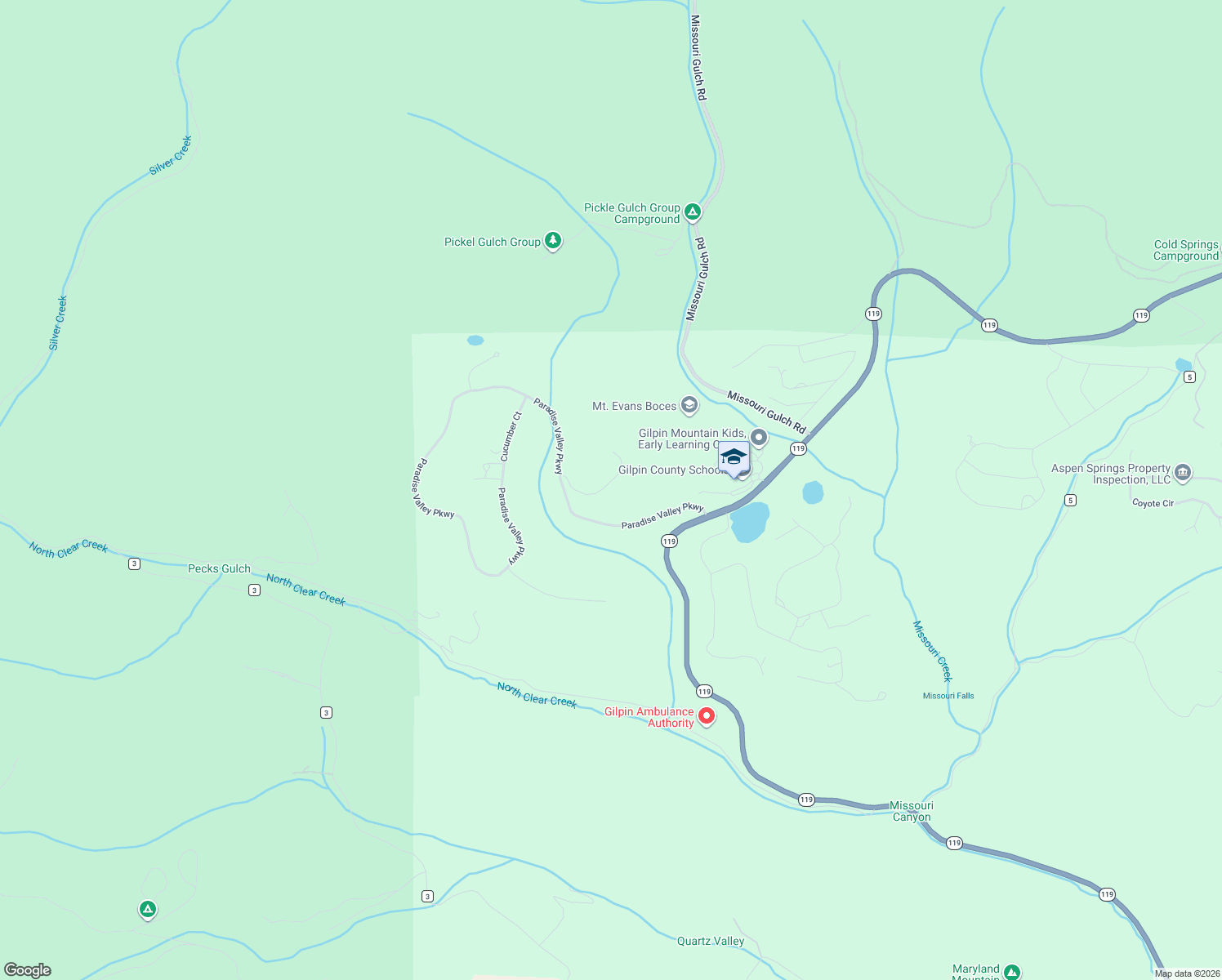 map of restaurants, bars, coffee shops, grocery stores, and more near 4 Dill Pickle Place in Black Hawk
